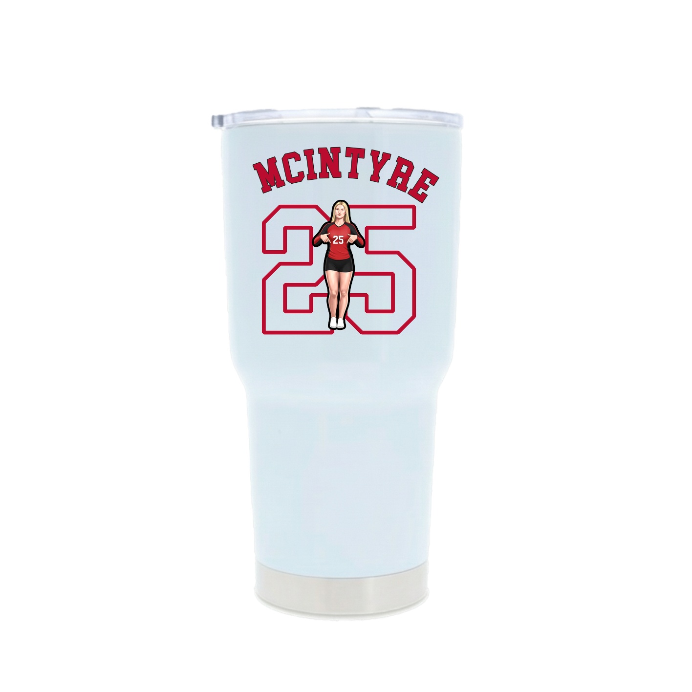 30oz Stainless Steel Tumbler — Shirsey Arch in White