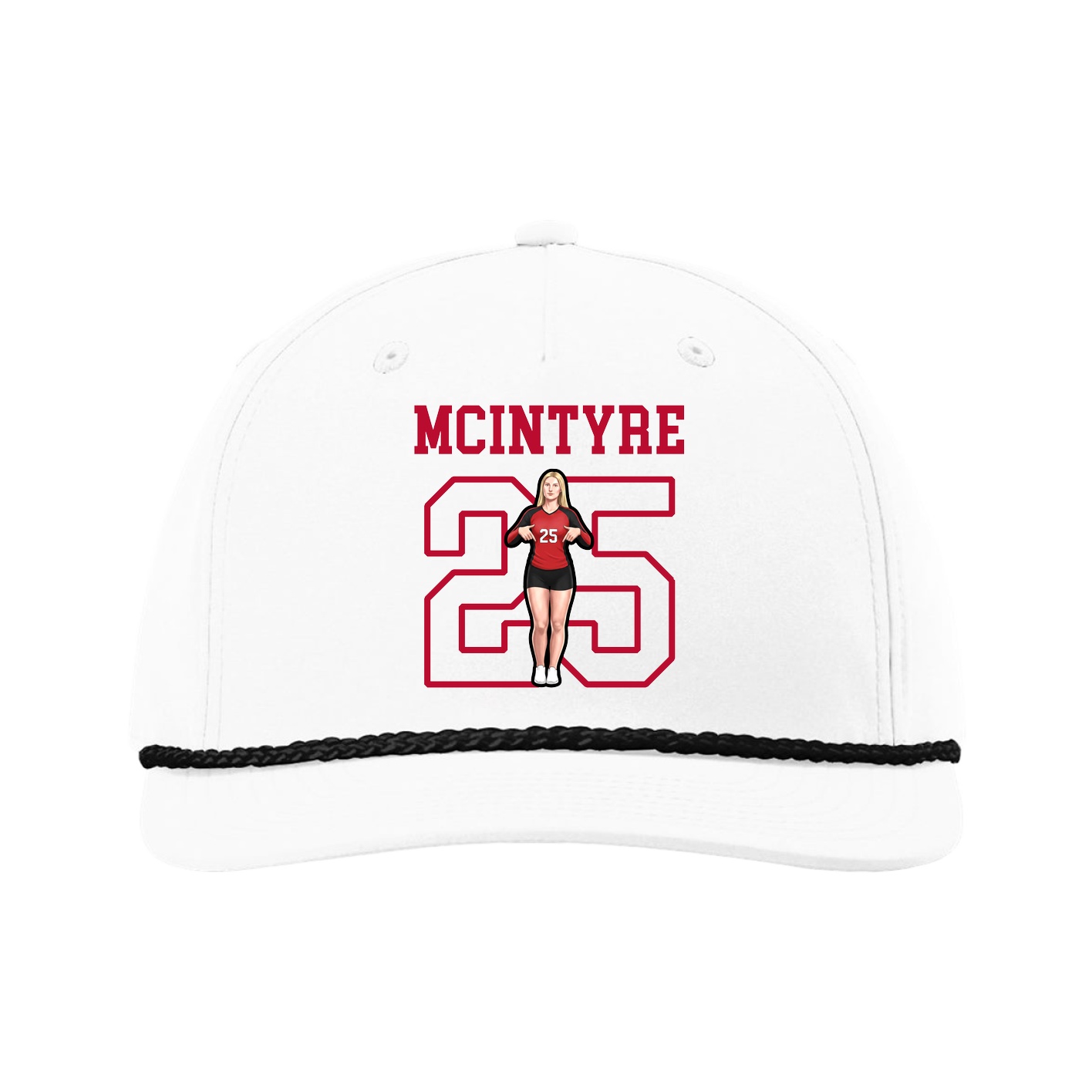 Five-Panel Classic Rope Cap — Shirsey in White