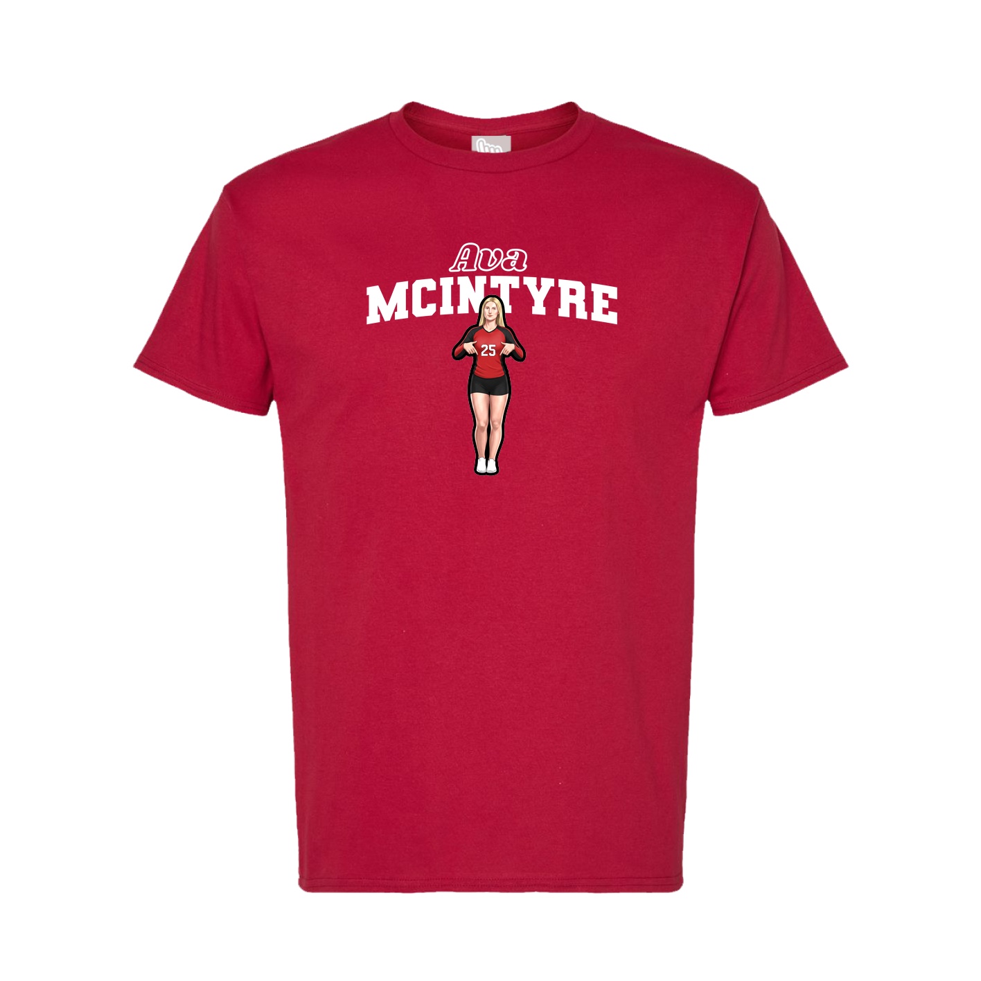 Tee — Name Arch in Crimson