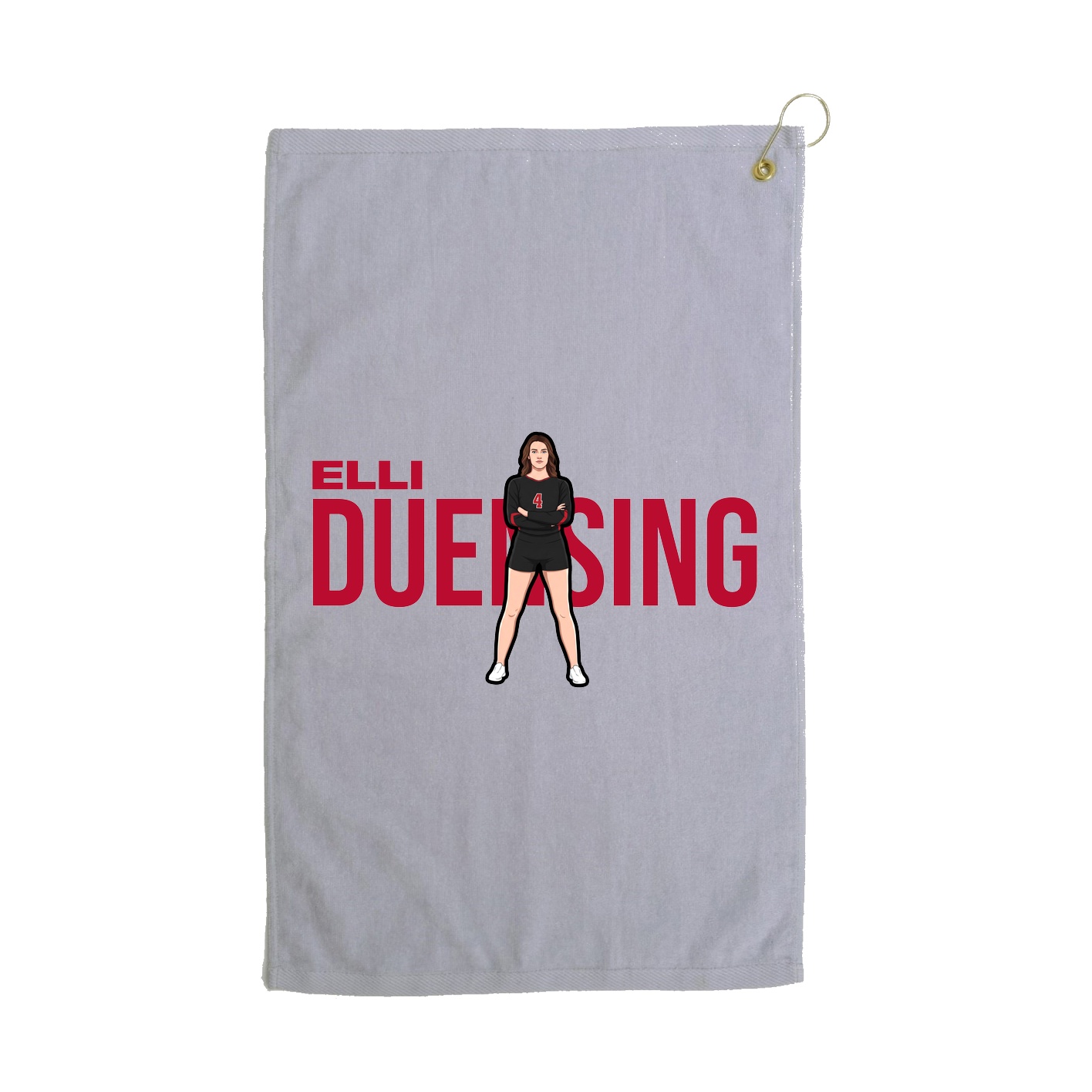 Golf Towel — Player Name in Grey