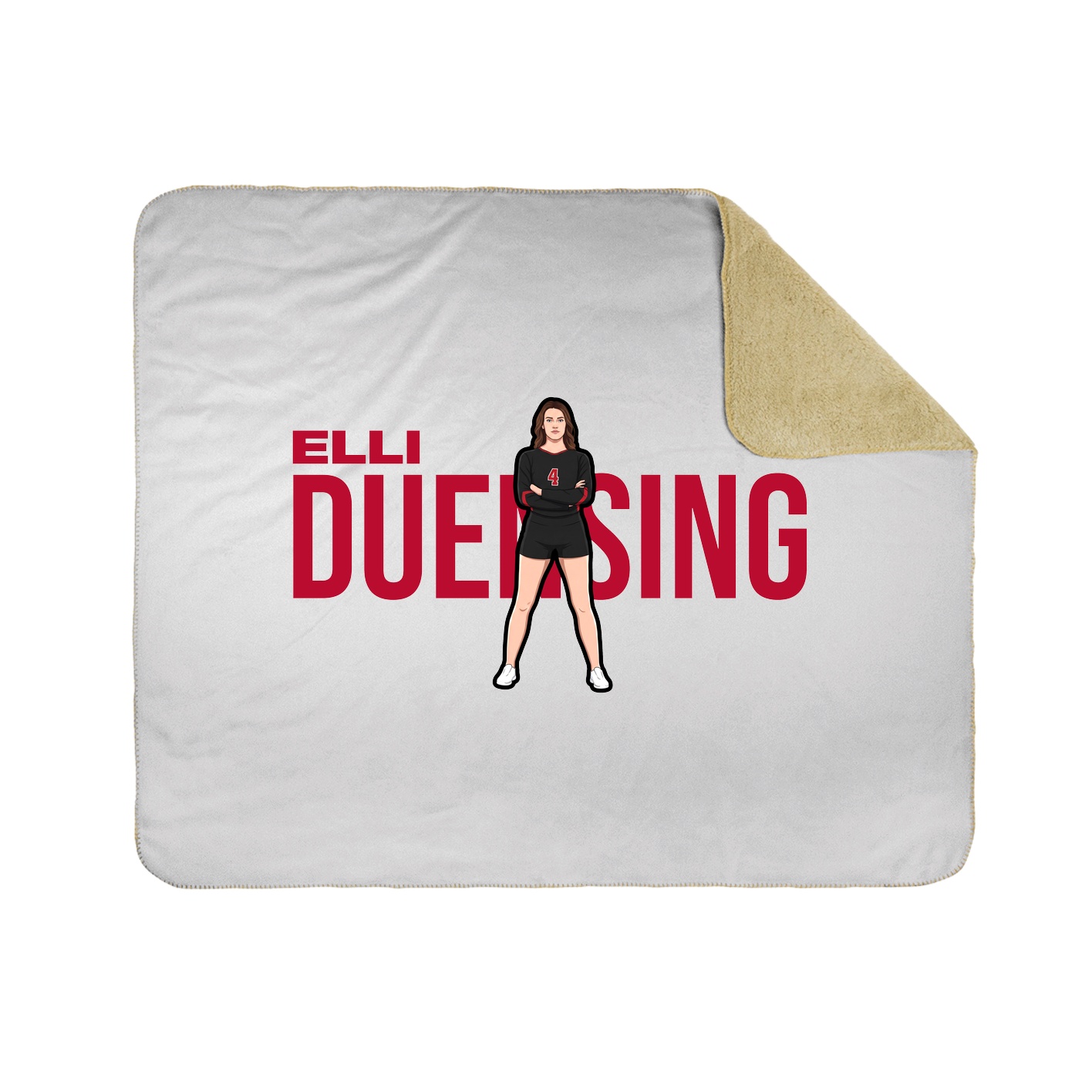 Throw Blanket — Player Name in White