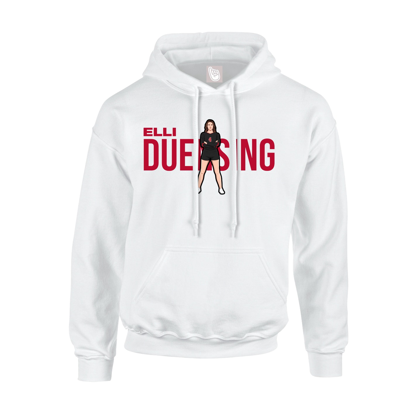 Youth Hoodie — Player Name in White