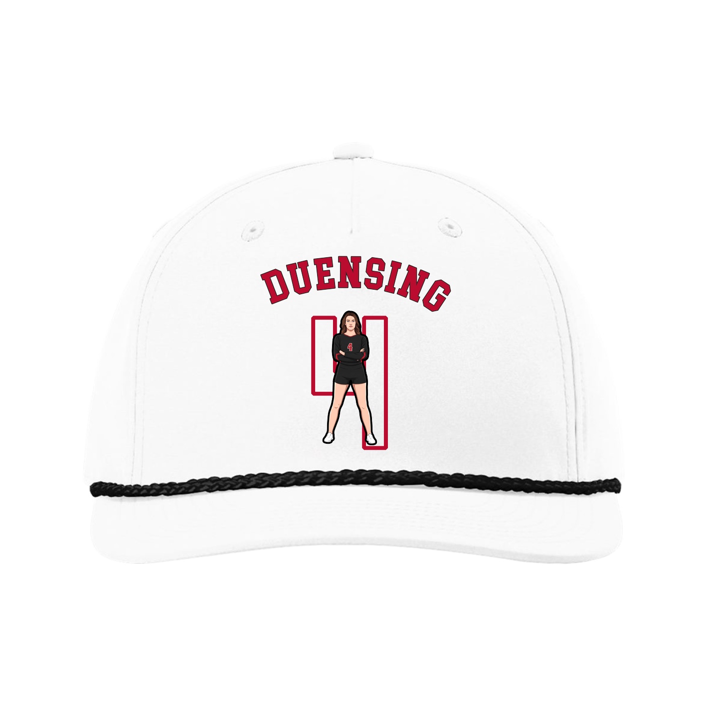 Five-Panel Classic Rope Cap — Shirsey Arch in White