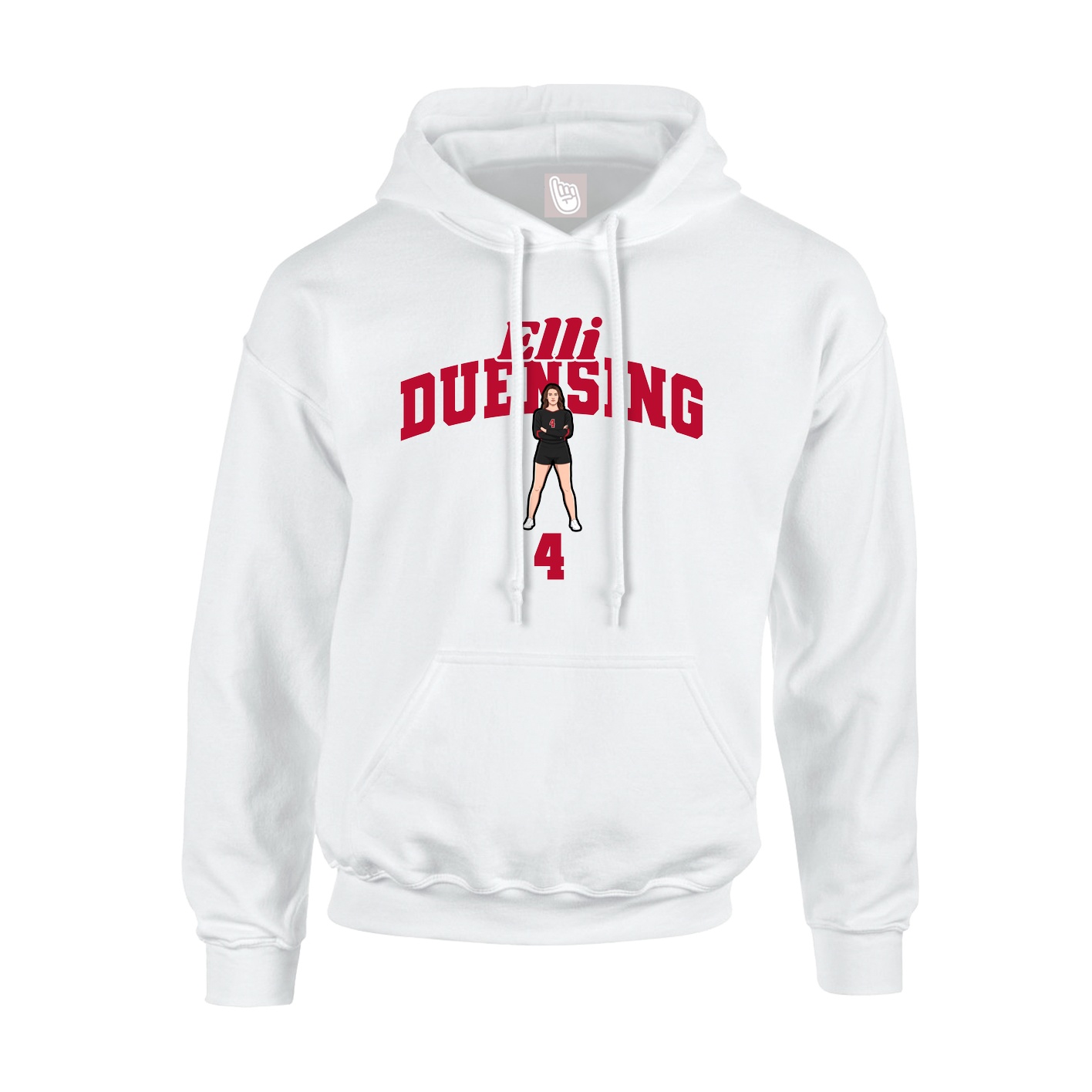 Youth Hoodie — Signature Arch in White