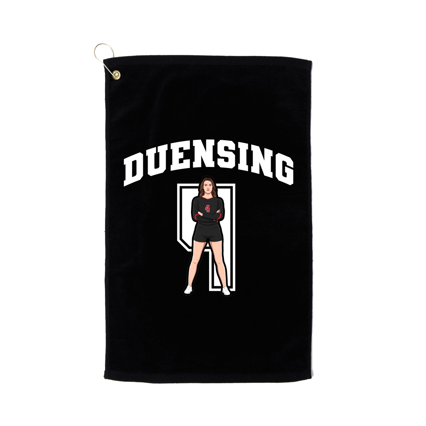 Golf Towel — Number in Black