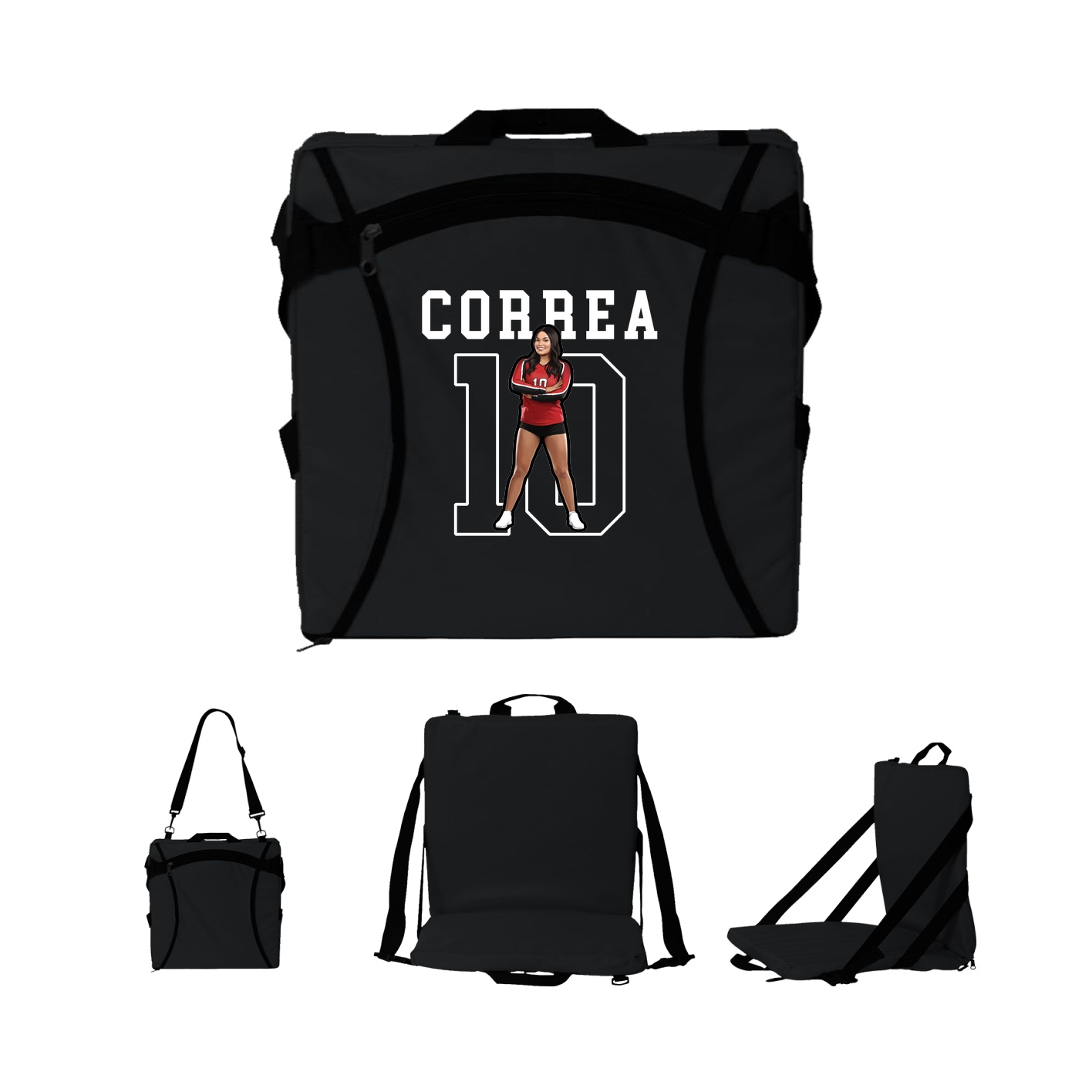 Folding Stadium Seat — Shirsey in Black
