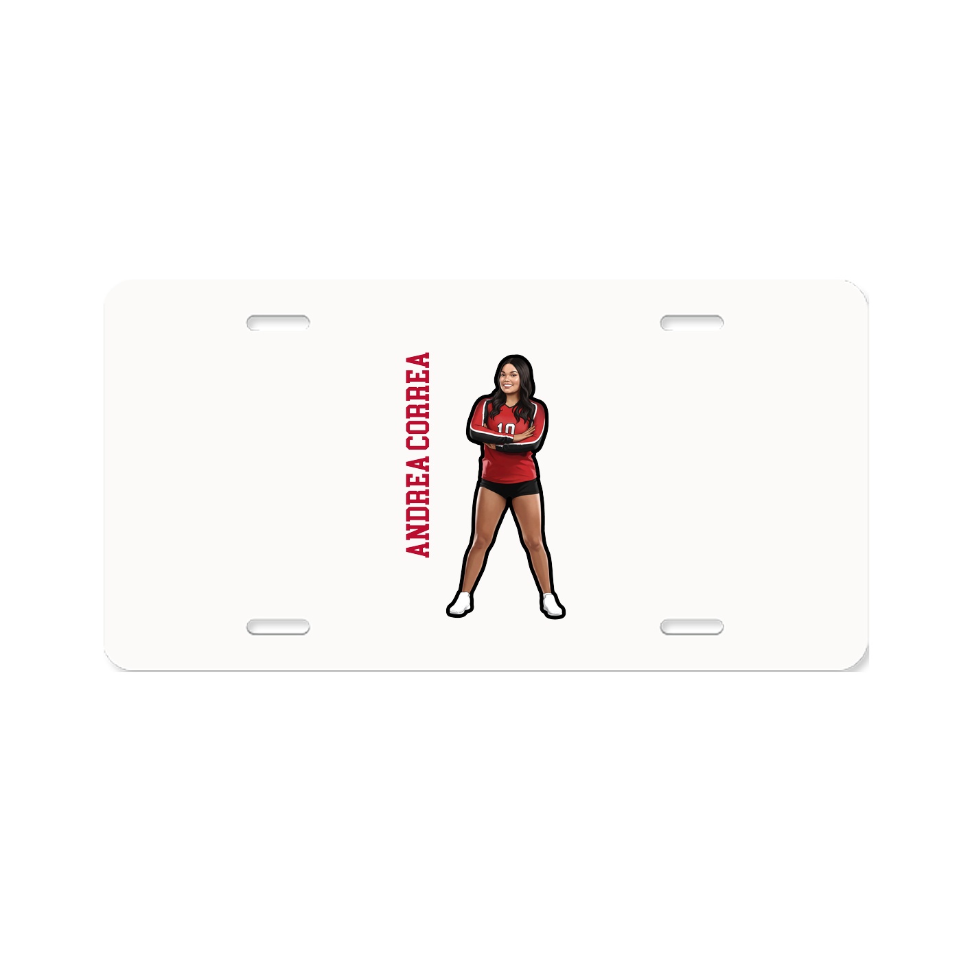 License Plate — Name Vertical in Classic