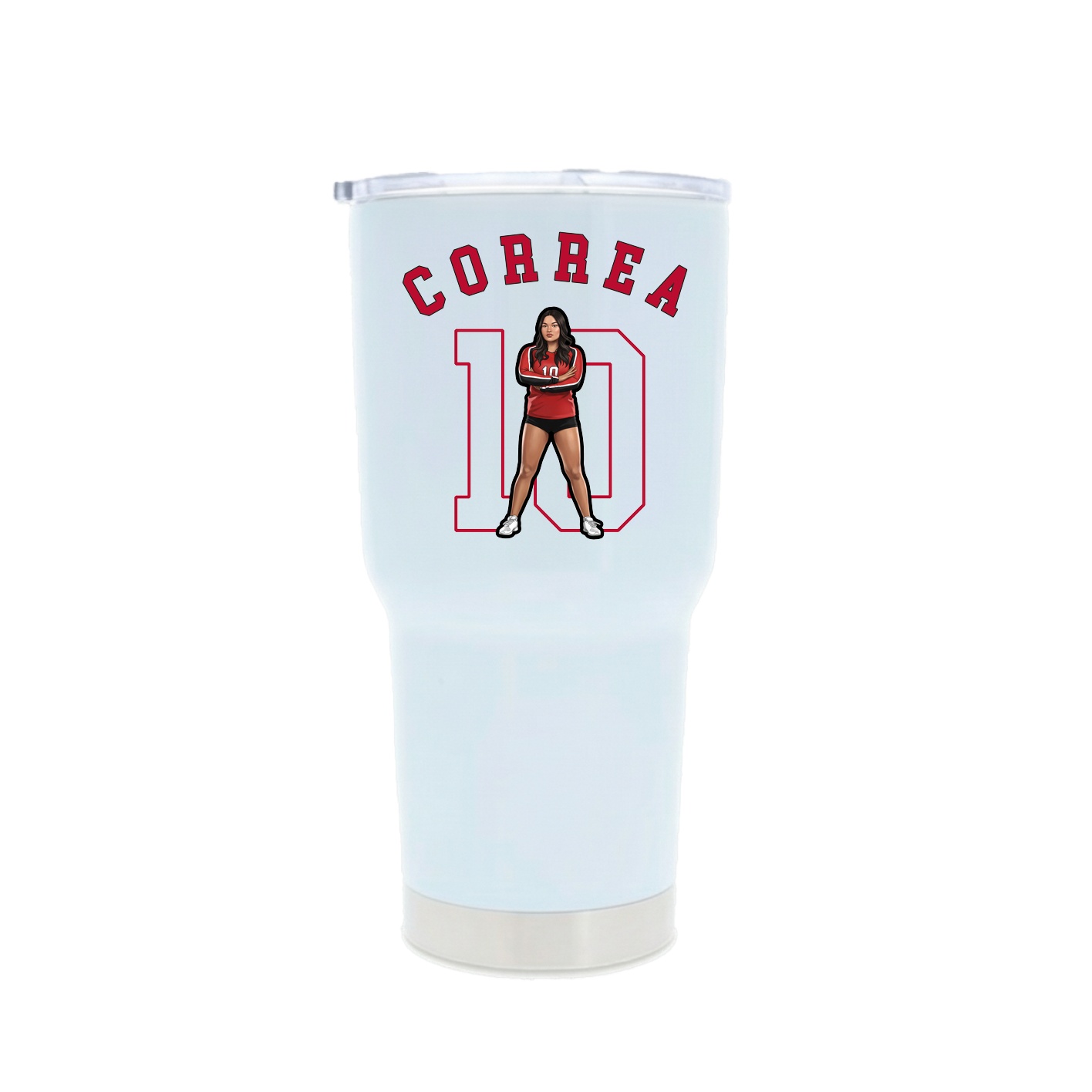 30oz Stainless Steel Tumbler — Shirsey Arch in White
