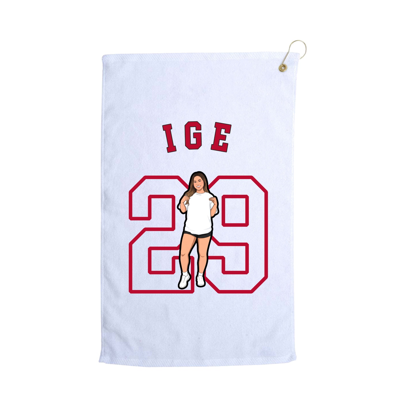 Golf Towel — Shirsey Arch in White