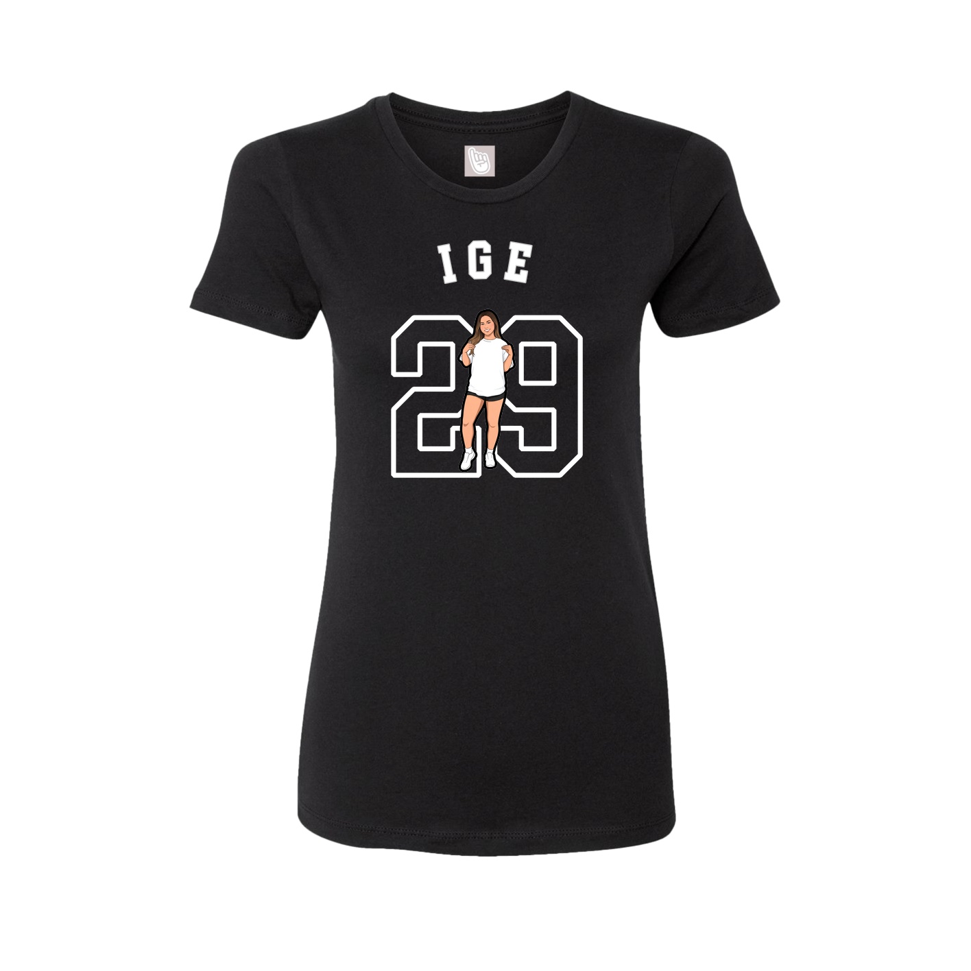 Fitted Women's Tee — Shirsey Arch in Black