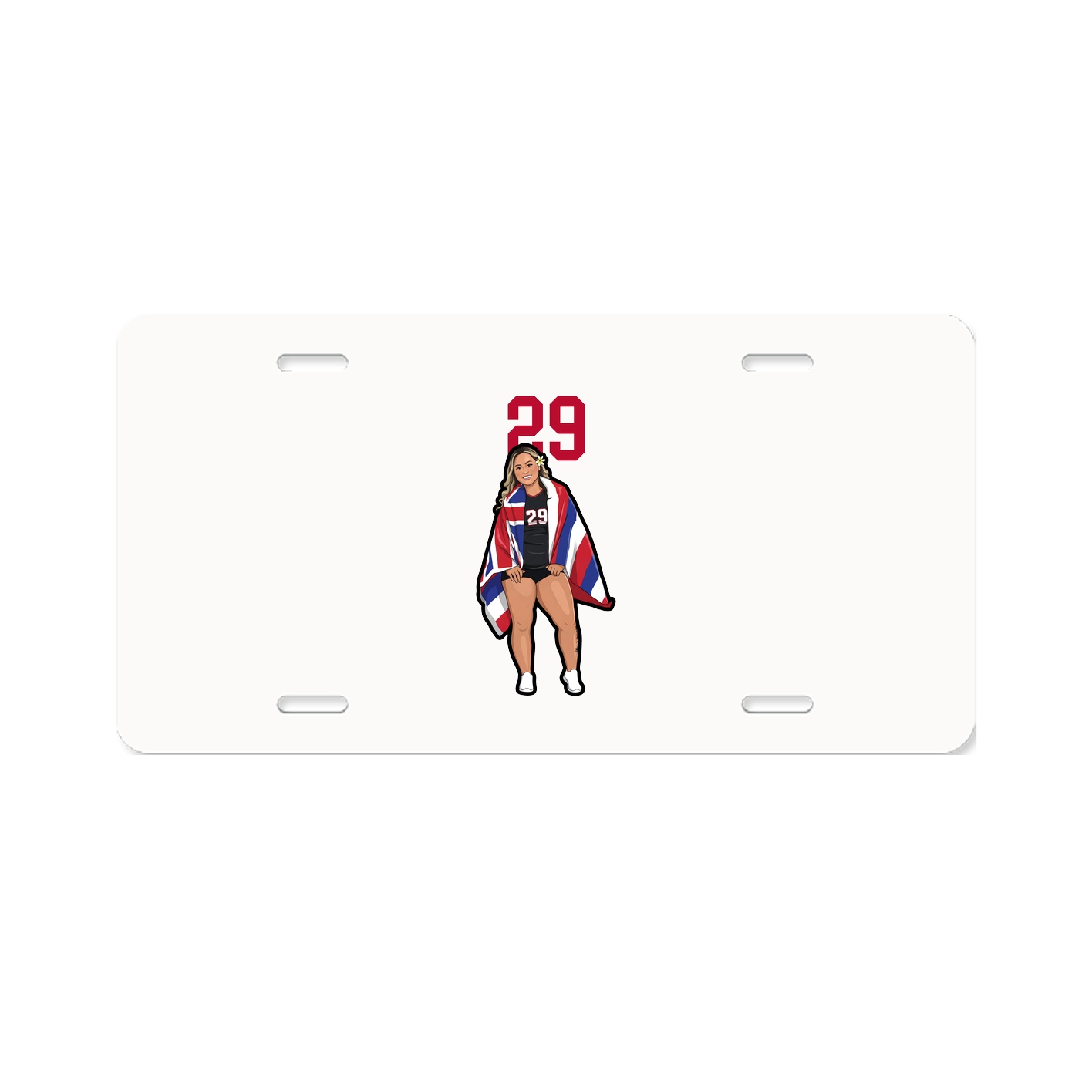License Plate — Number Top in Classic