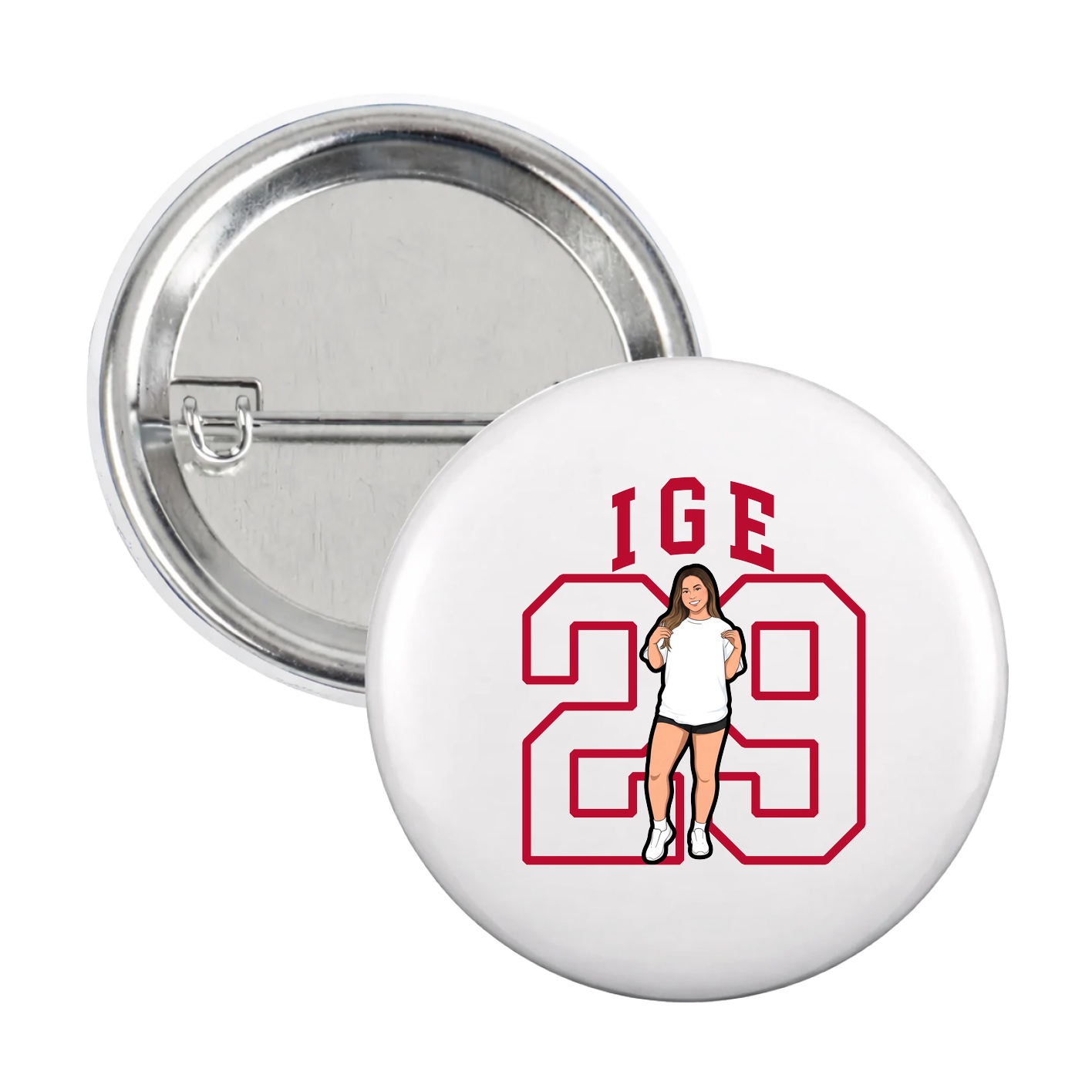 Game Day Button — Shirsey in White