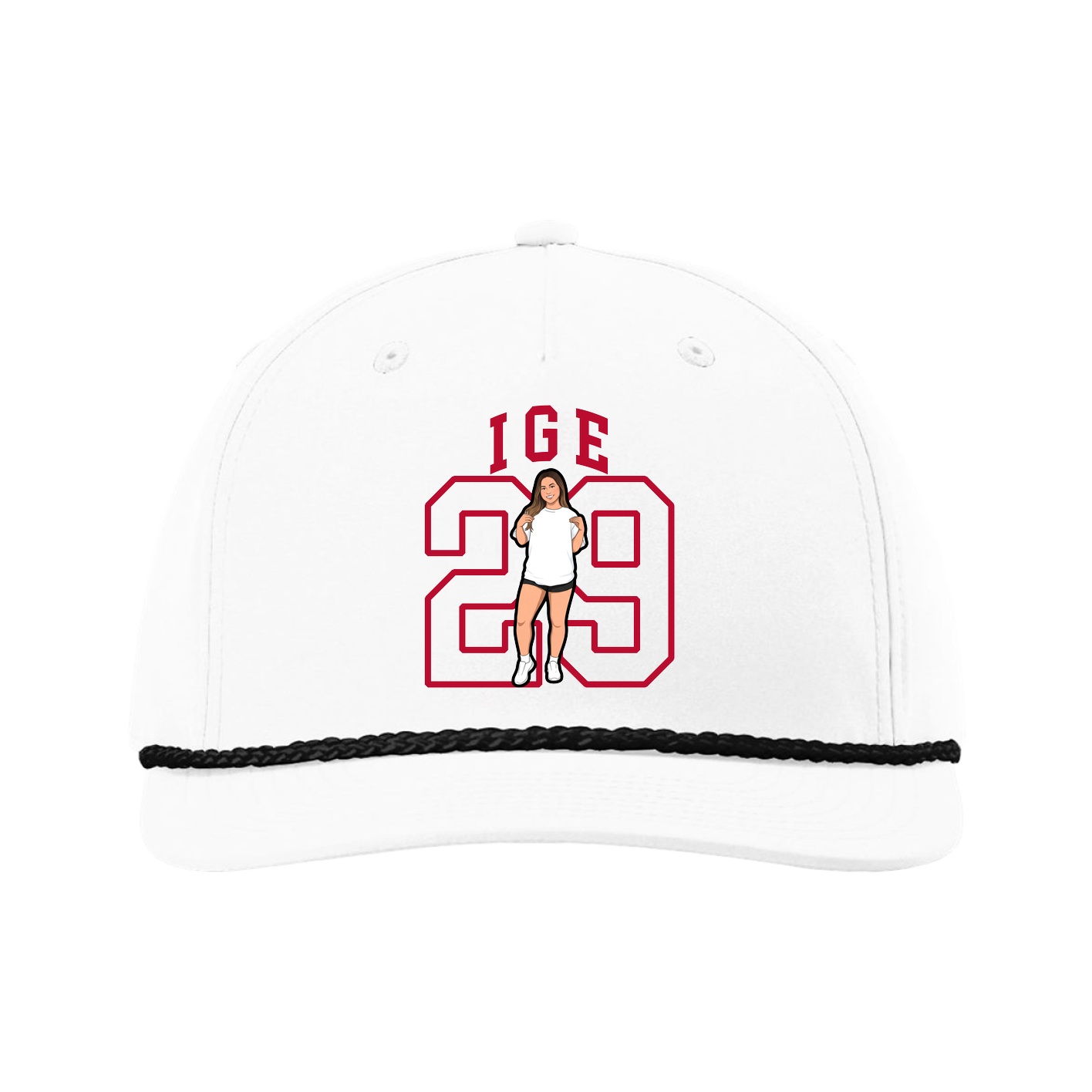 Five-Panel Classic Rope Cap — Shirsey in White