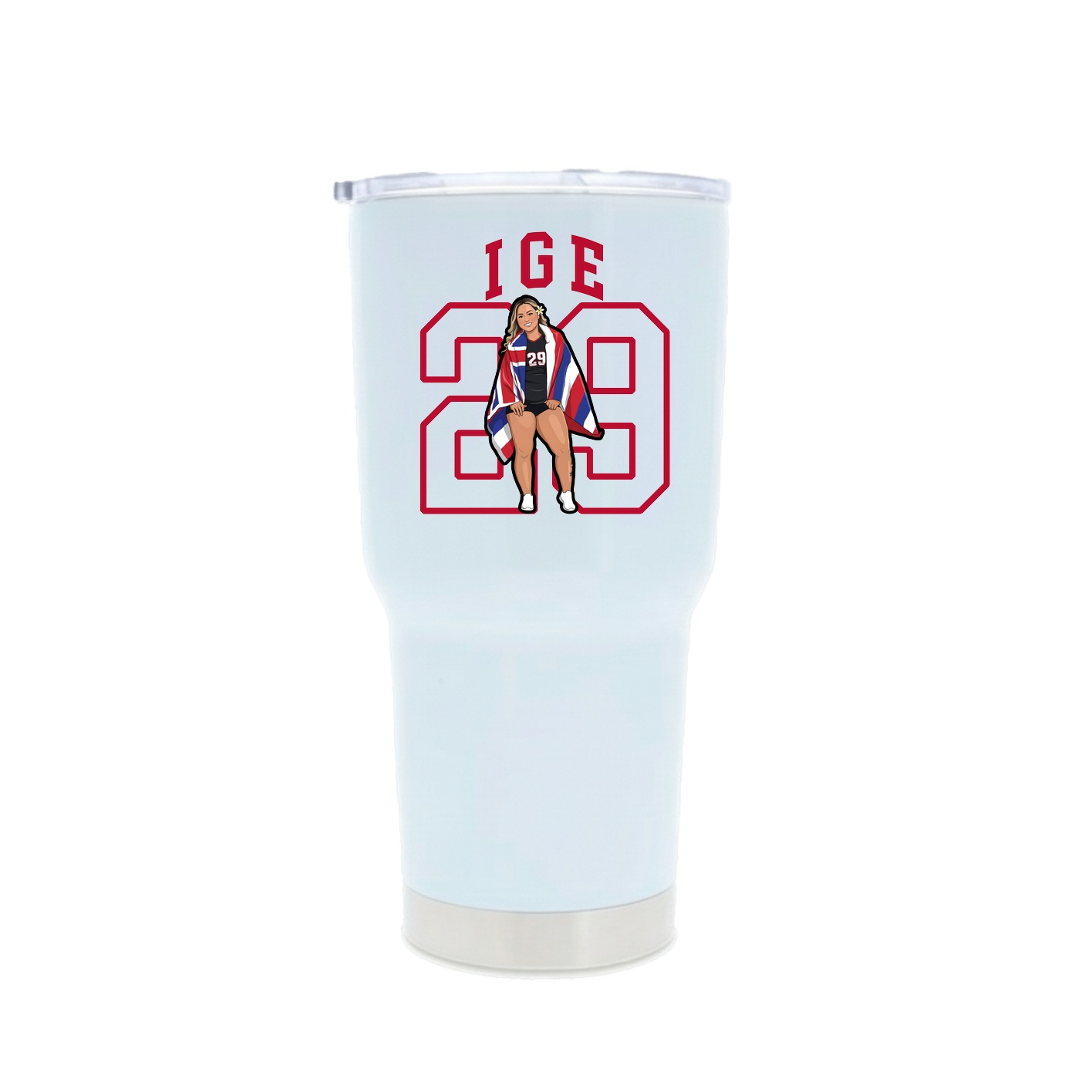 30oz Stainless Steel Tumbler — Shirsey in White
