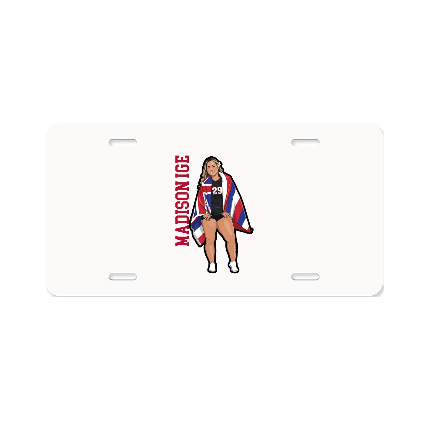 License Plate — Name Vertical in Classic