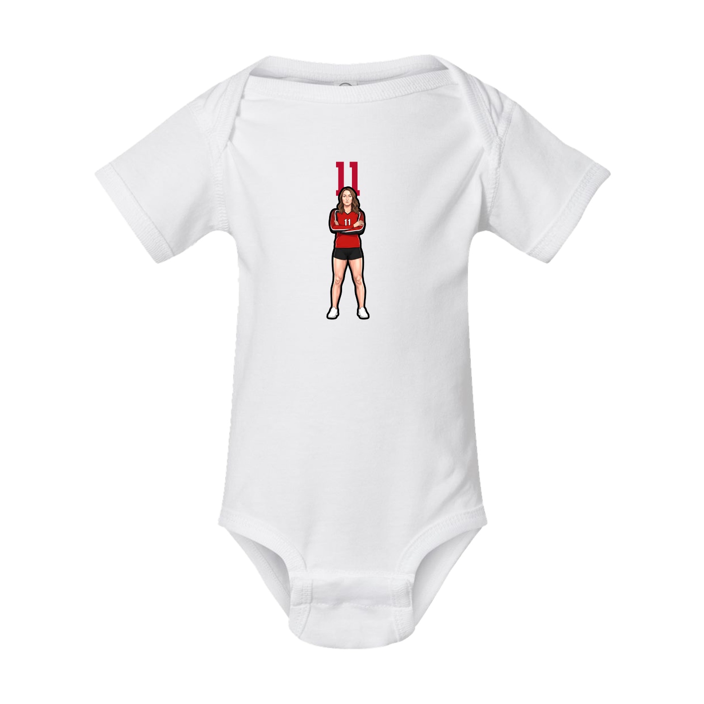Baby Onesie — Number Top in White