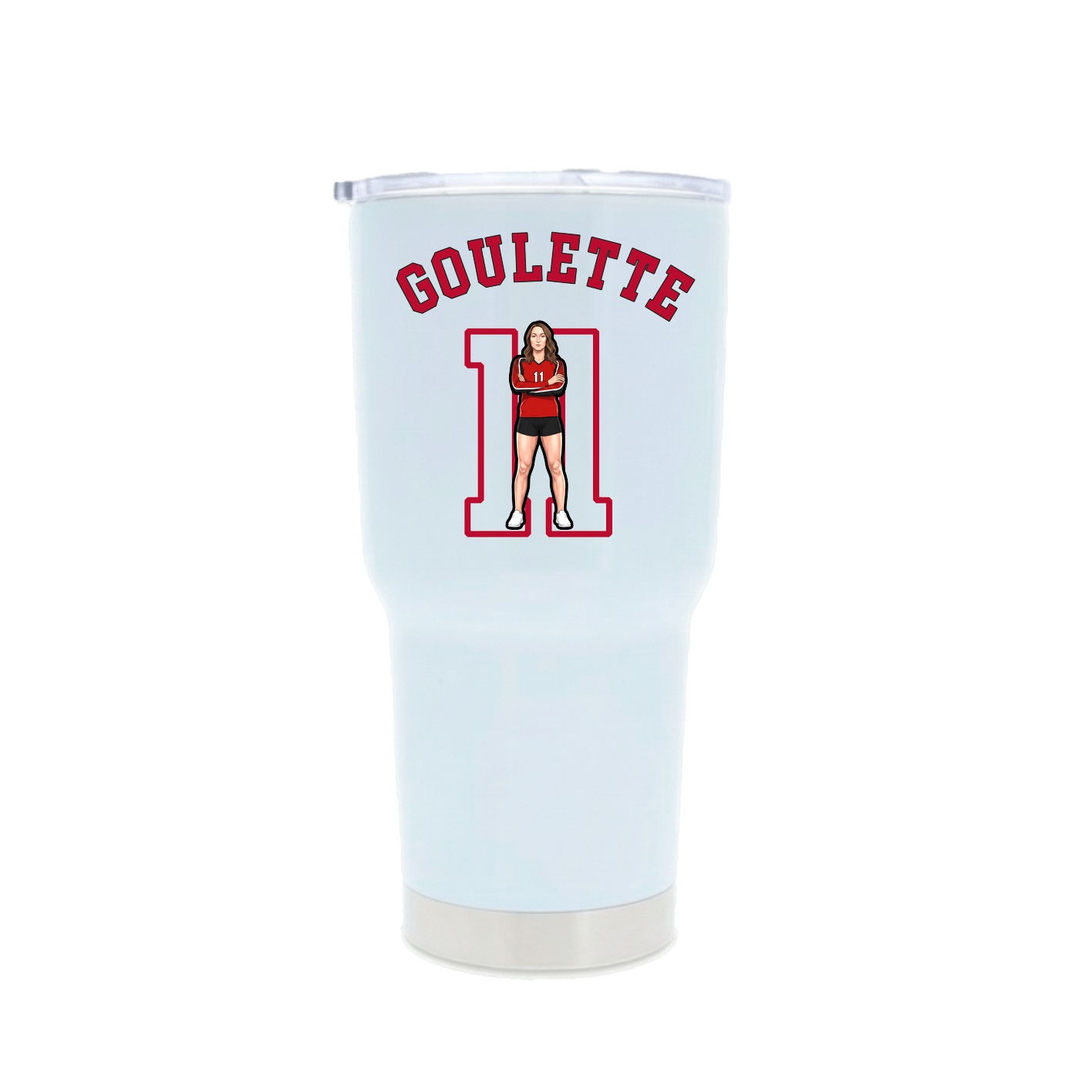 30oz Stainless Steel Tumbler — Shirsey Arch in White