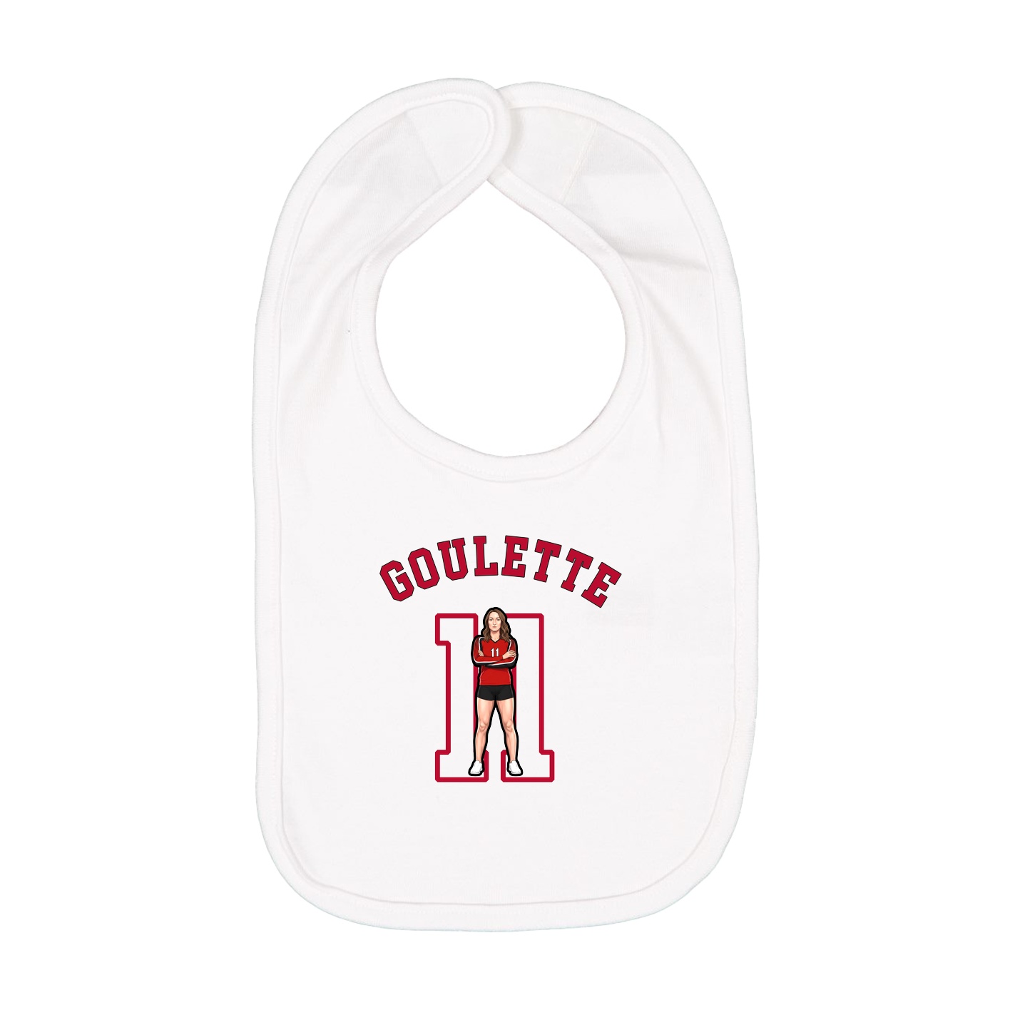 Infant Bib — Shirsey Arch in White