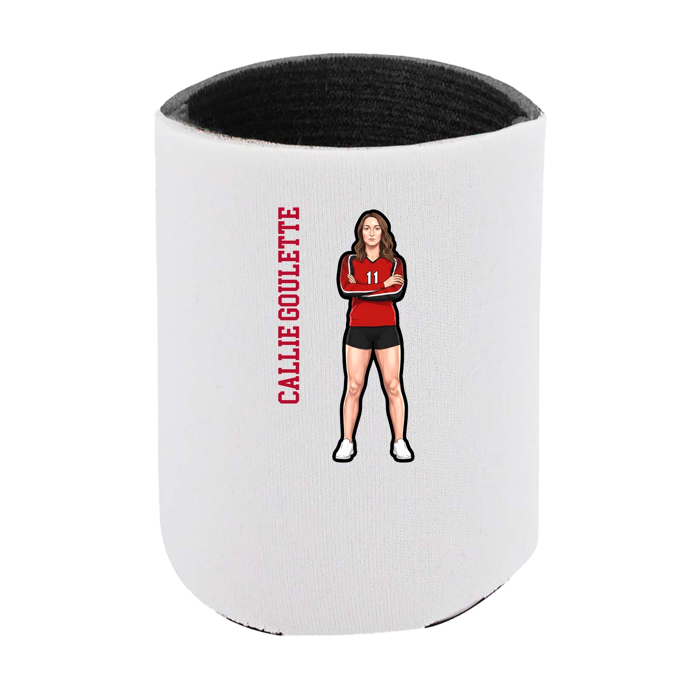 Can Holder — Name Vertical in White