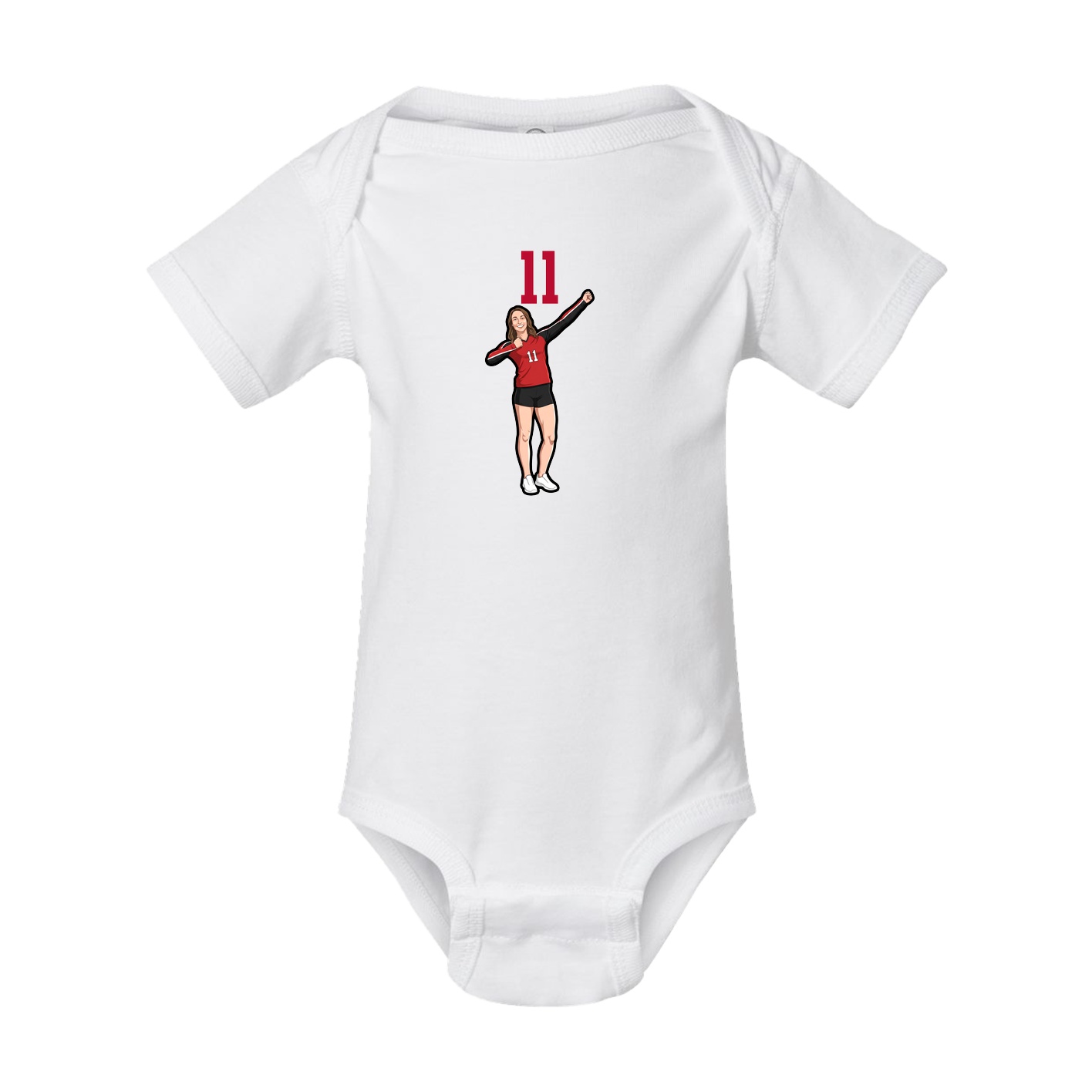 Baby Onesie — Number Top in White