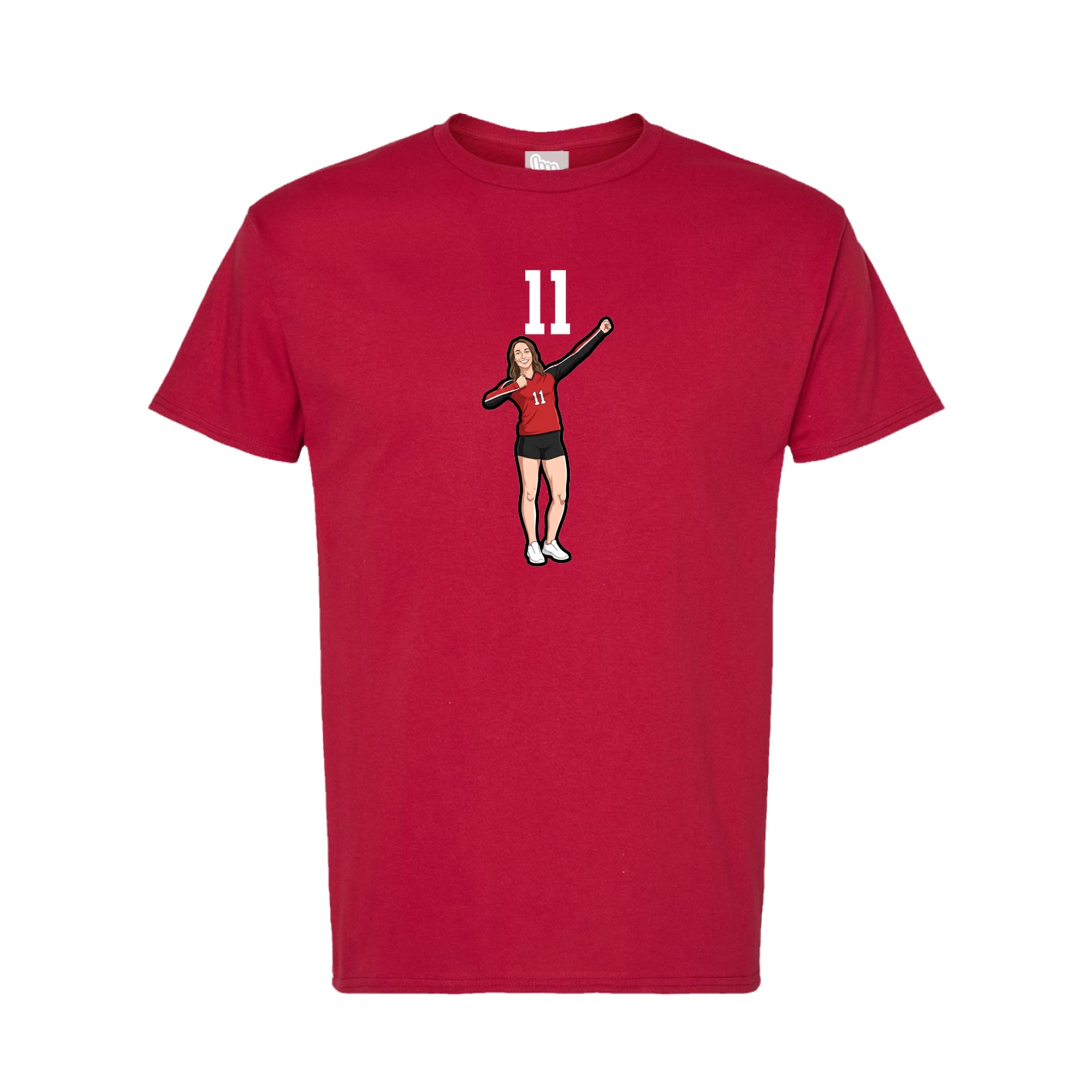 Tee — Number Top in Crimson