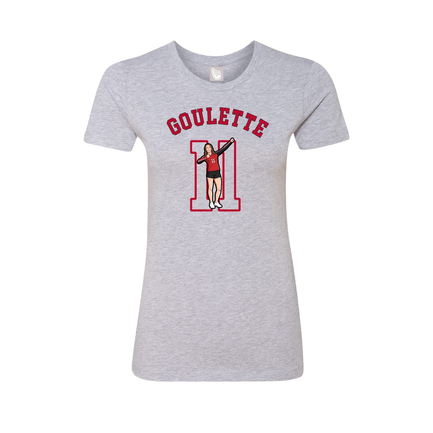 Fitted Women's Tee — Shirsey Arch in Grey