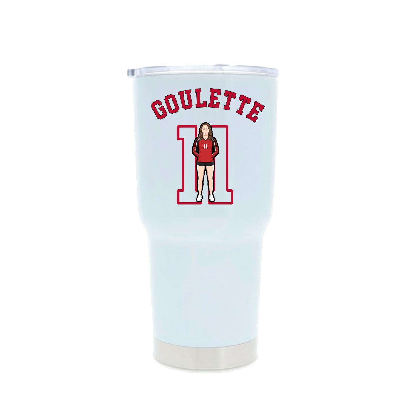 30oz Stainless Steel Tumbler — Shirsey Arch in White