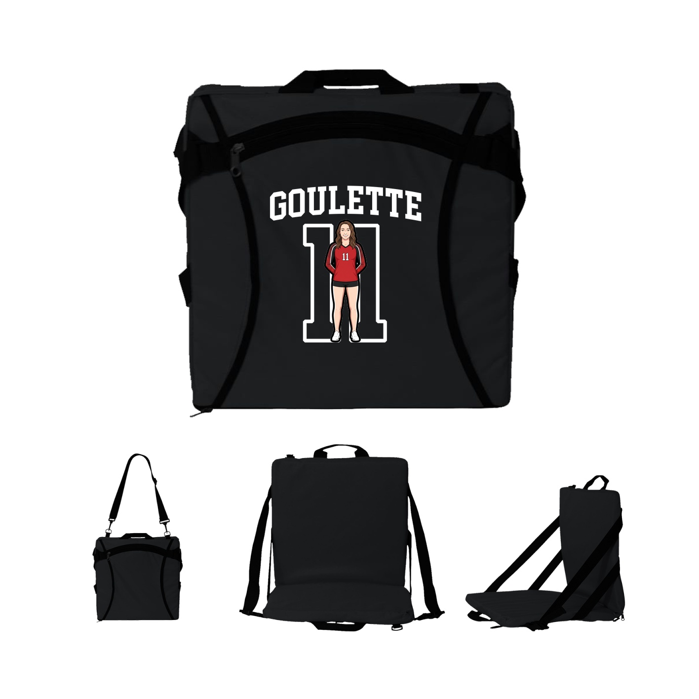 Folding Stadium Seat — Shirsey in Black