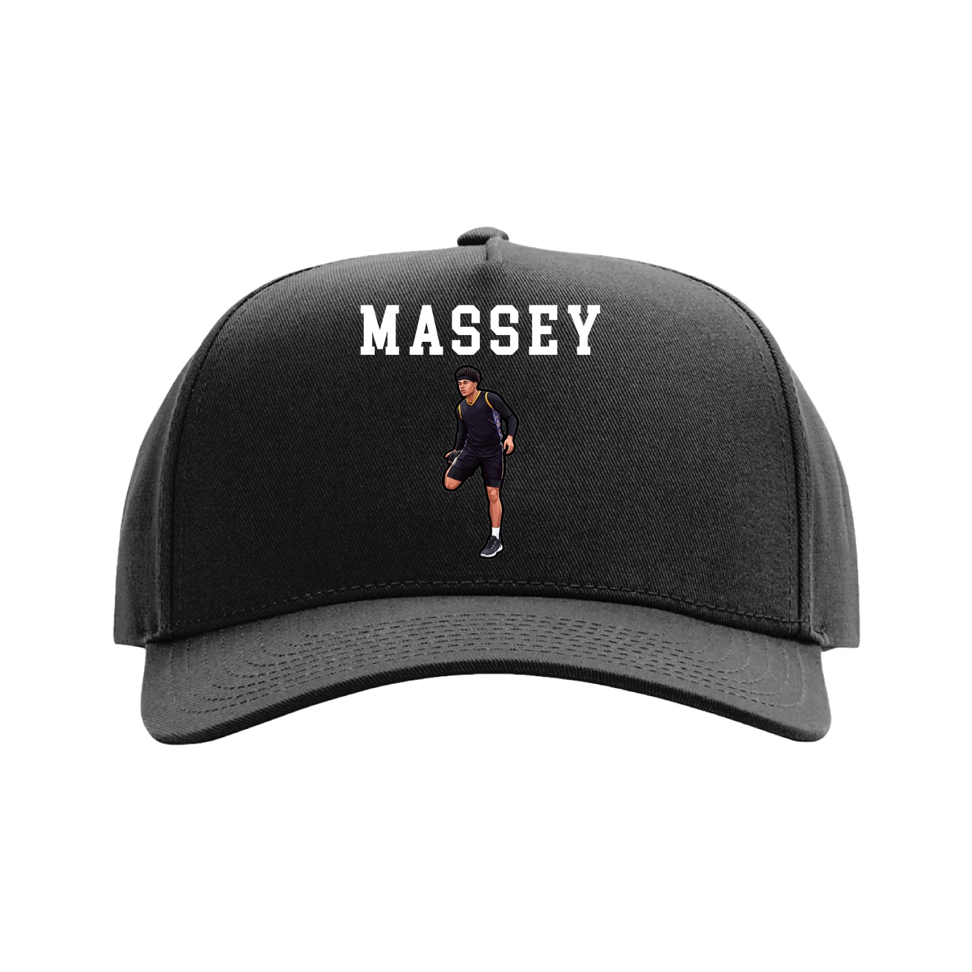 Full Fabric Five-Panel Champ Cap — Shirsey in Black