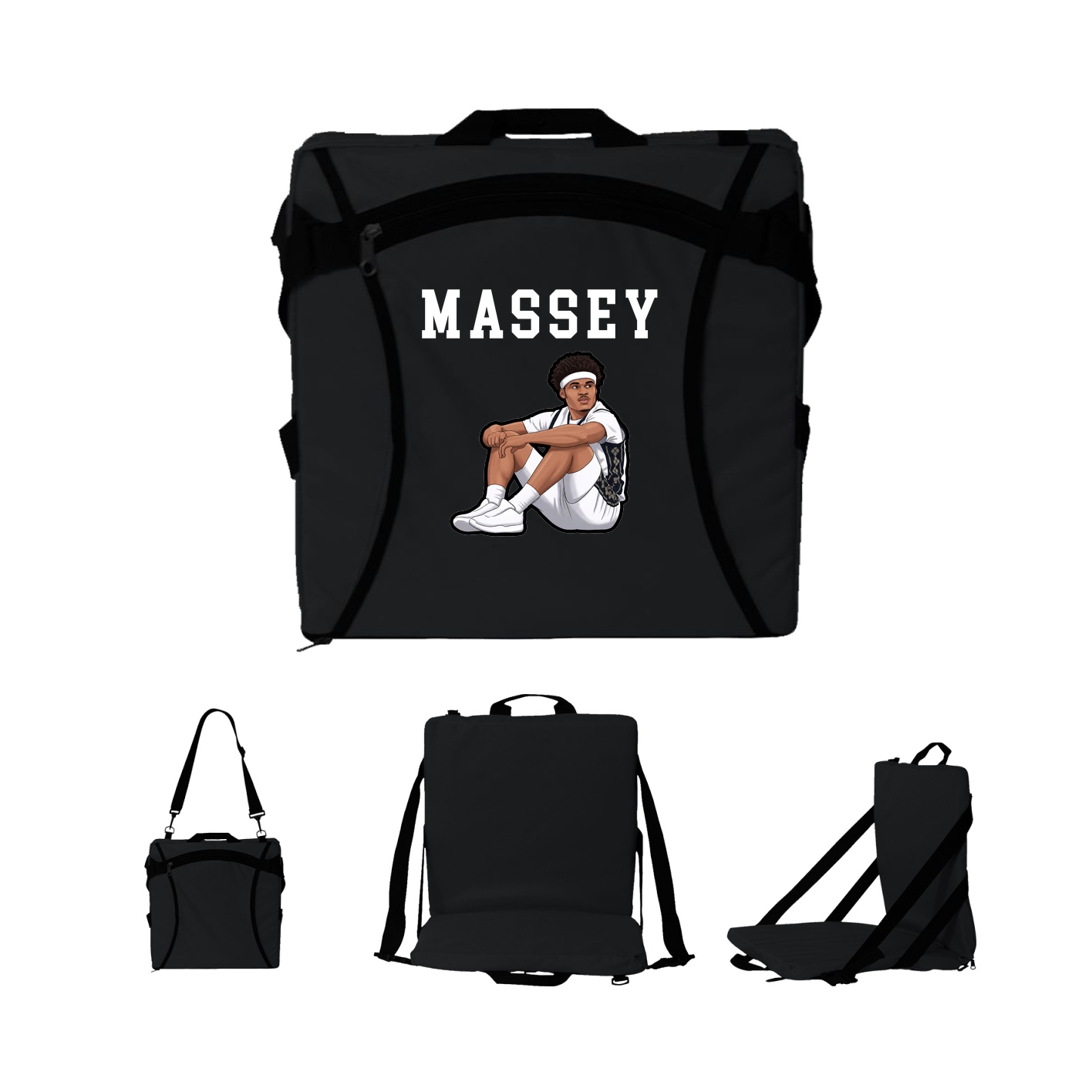 Folding Stadium Seat — Shirsey in Black