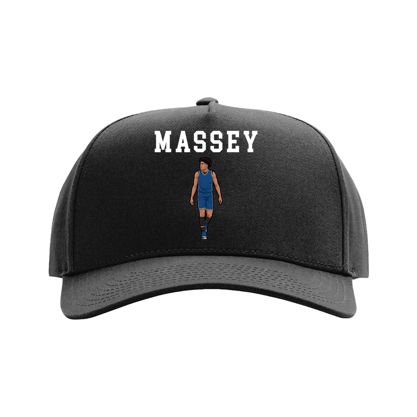 Full Fabric Five-Panel Champ Cap — Shirsey in Black