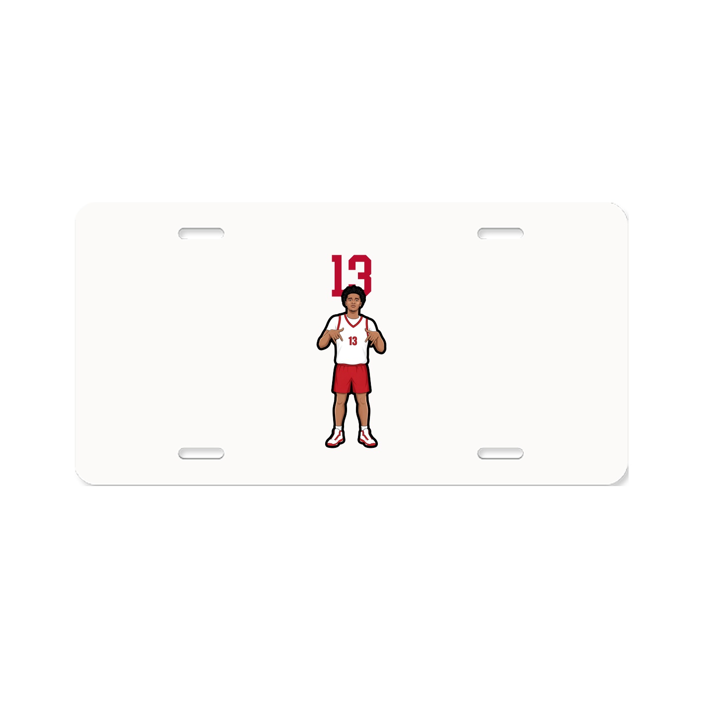 License Plate — Number Top in Classic