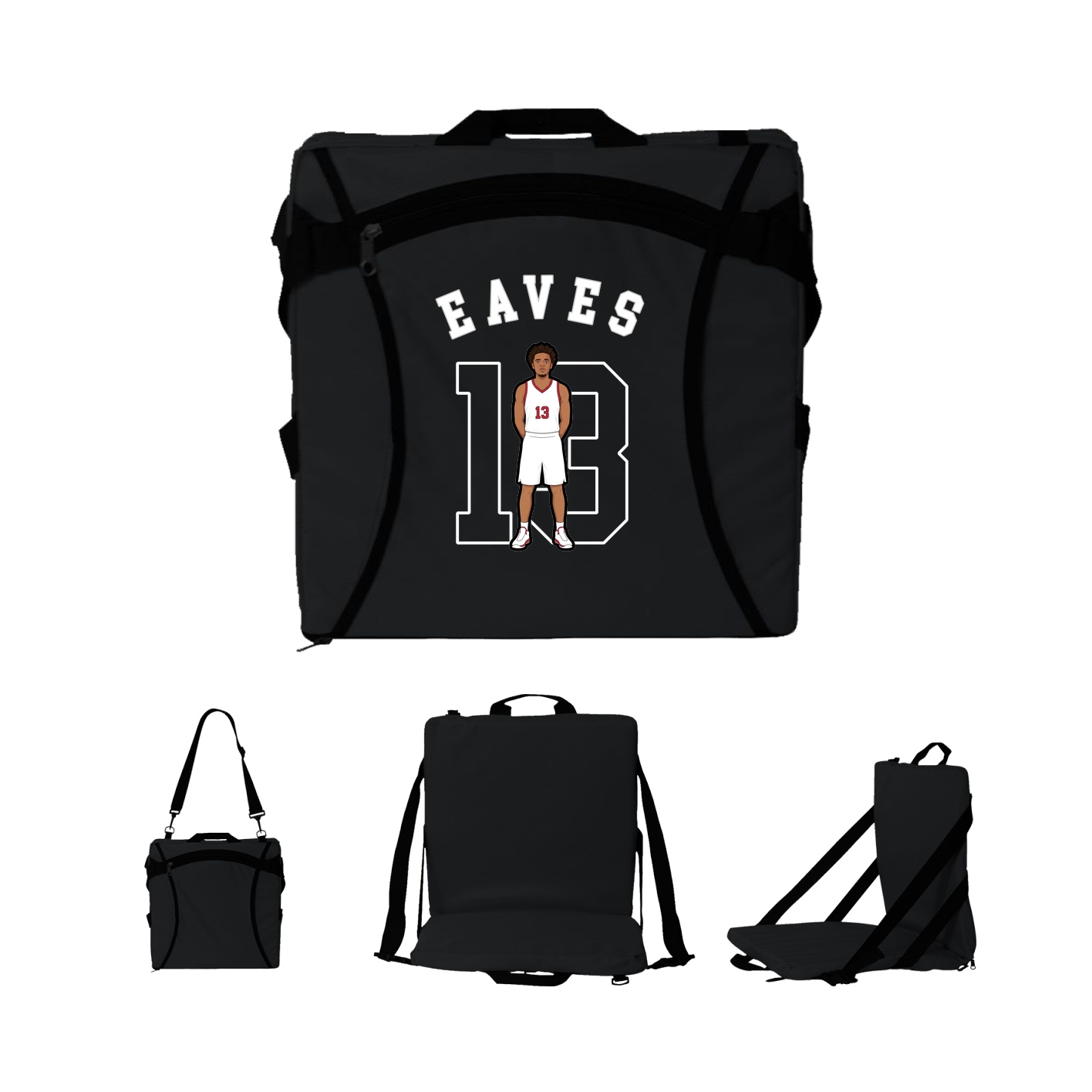 Folding Stadium Seat — Shirsey Arch in Black