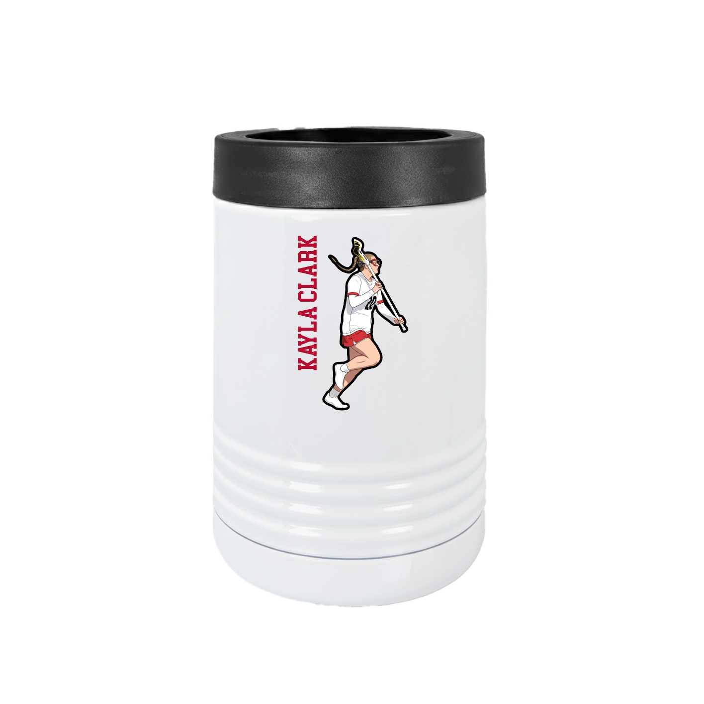 Beverage Holder — Name Vertical in White