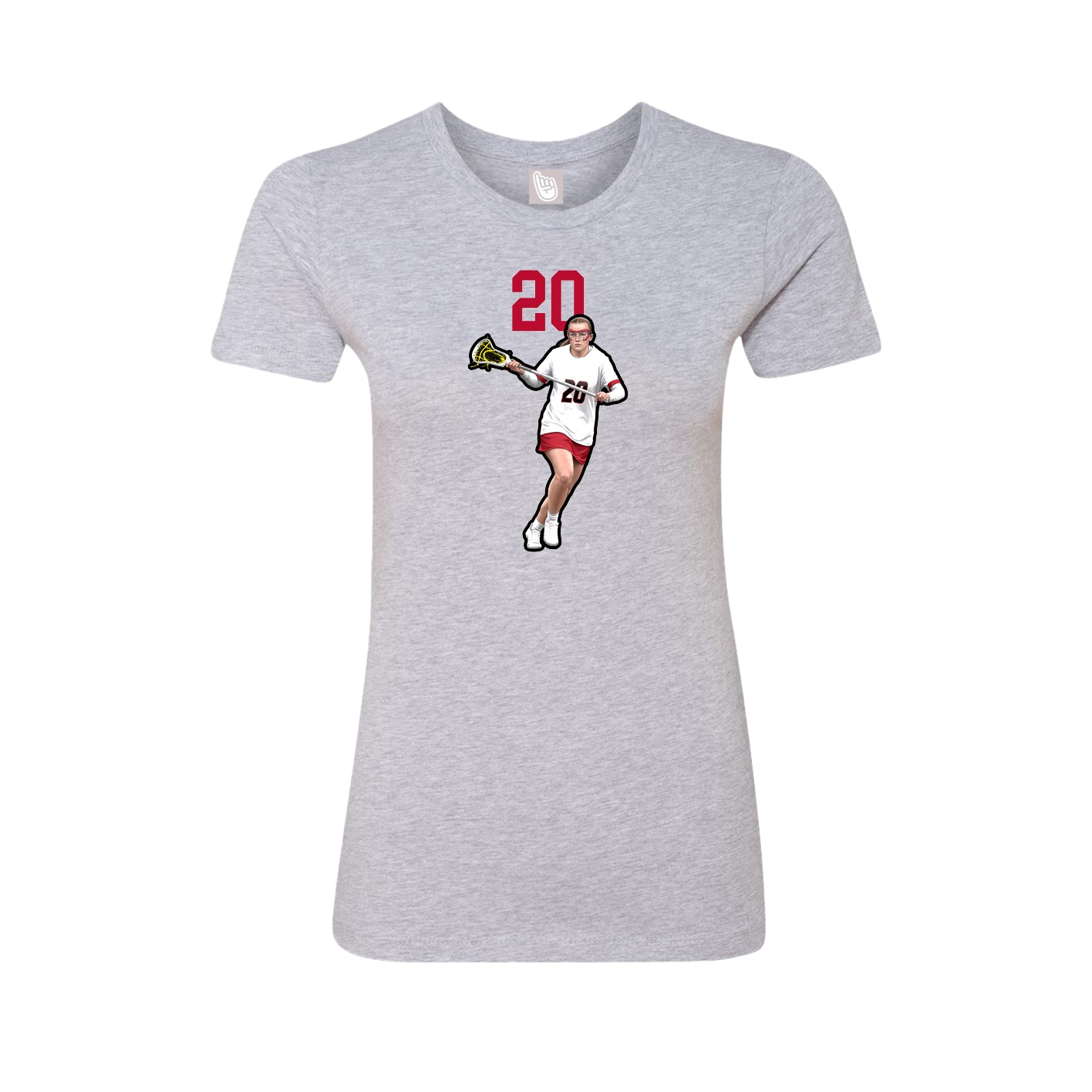Womens Tee — Number Top in Grey