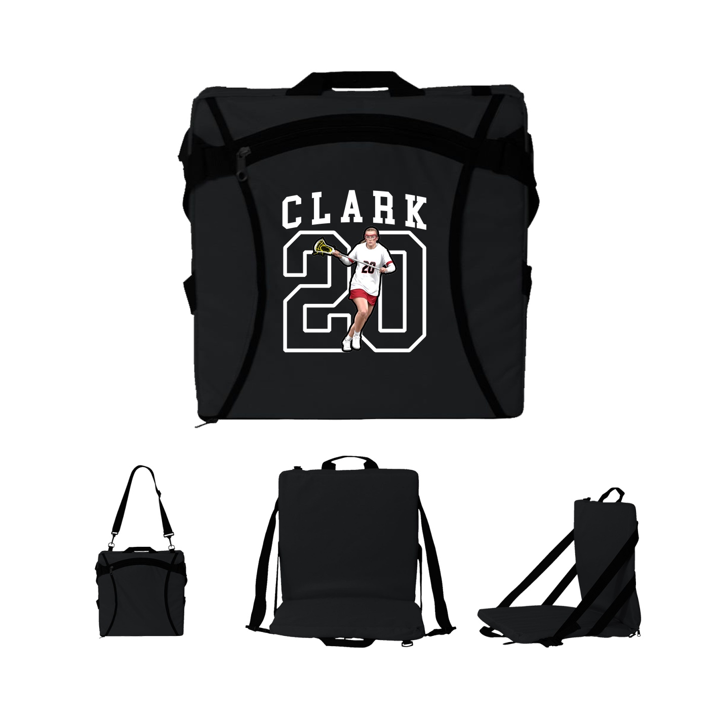Folding Stadium Seat — Shirsey in Black