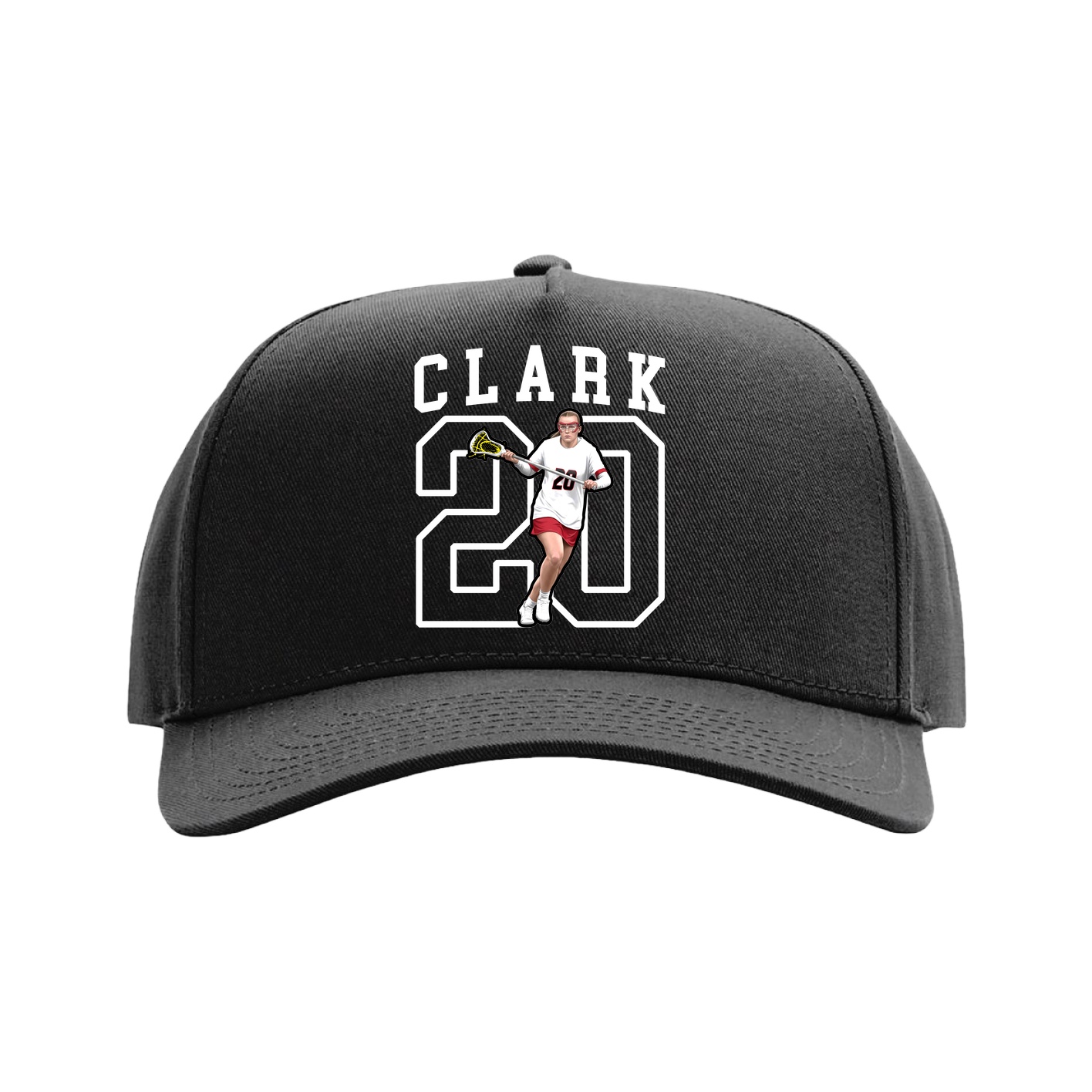 Full Fabric Five-Panel Champ Cap — Shirsey in Black
