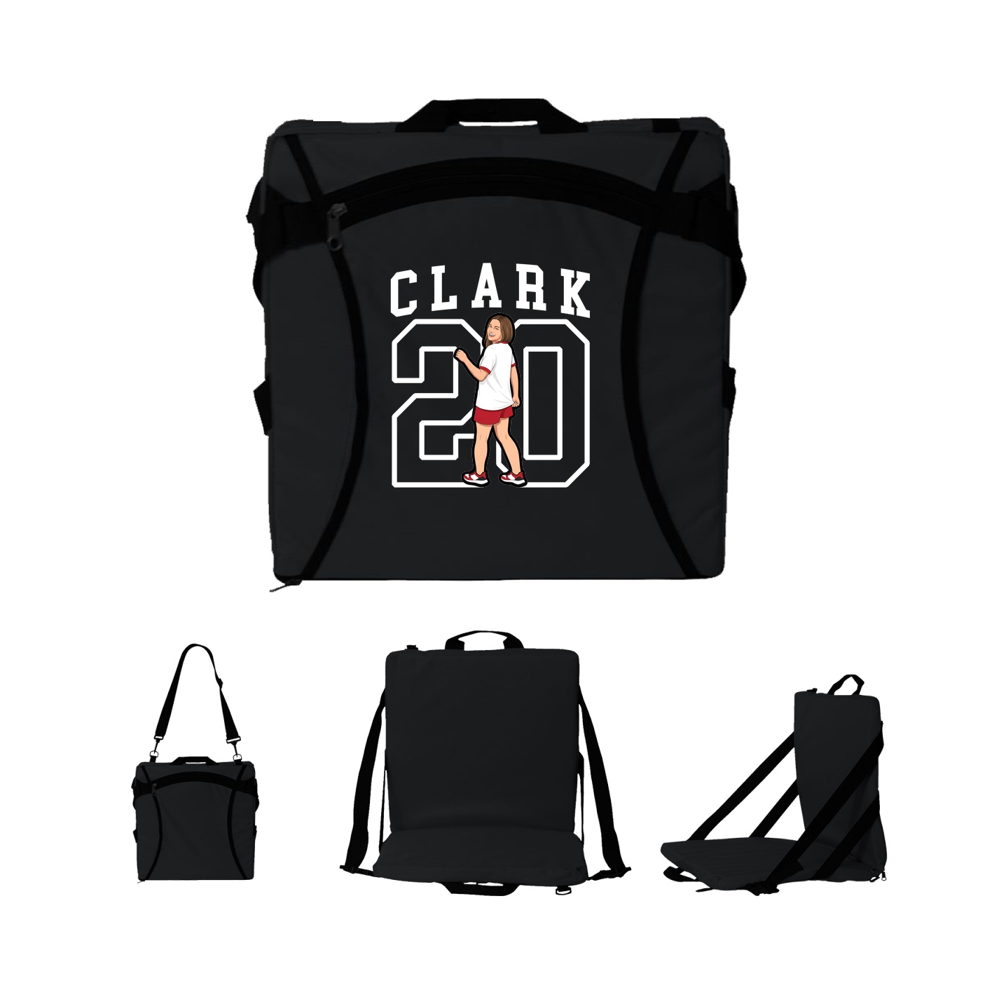 Folding Stadium Seat — Shirsey in Black