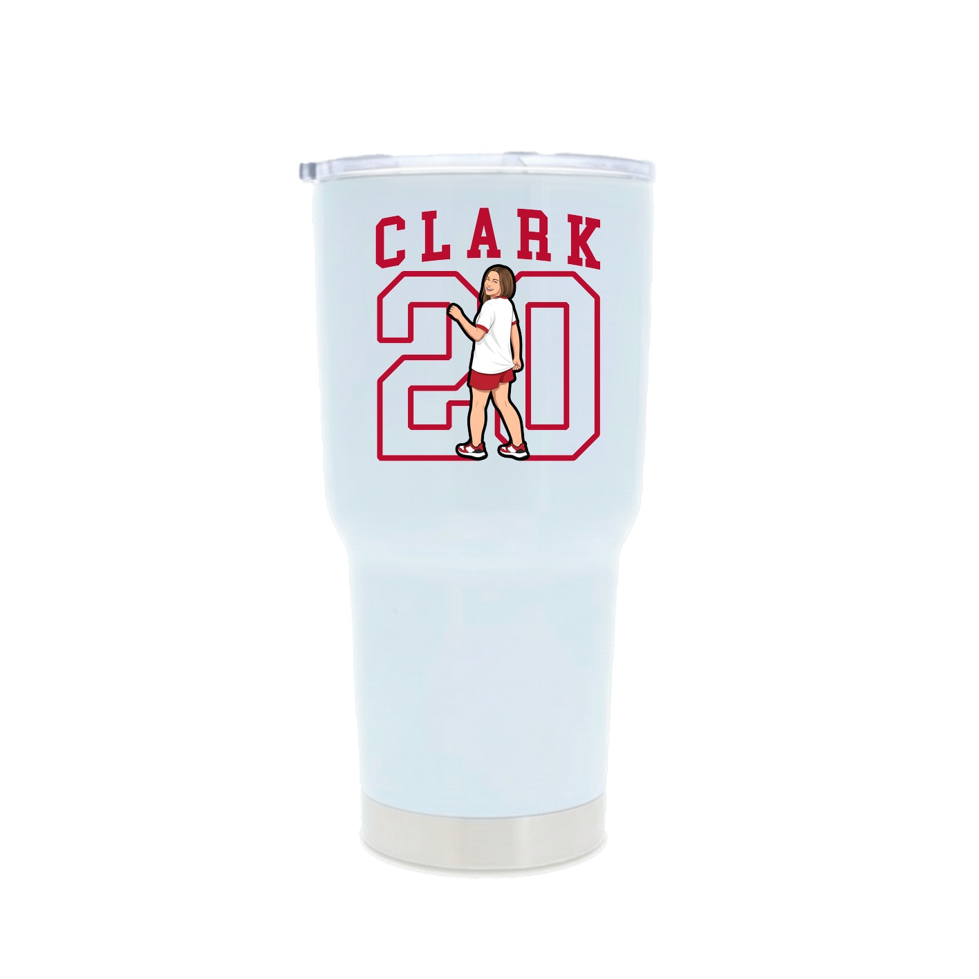30oz Stainless Steel Tumbler — Shirsey in White