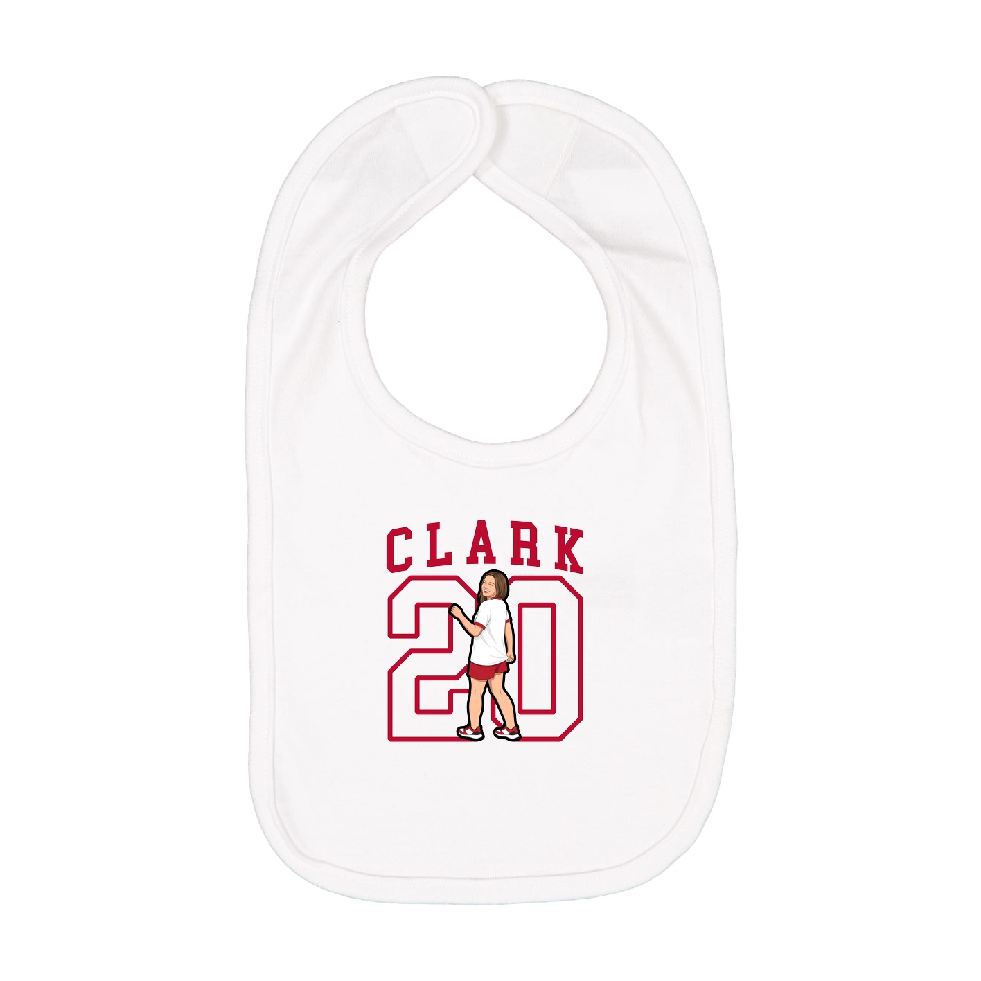 Infant Bib — Shirsey in White
