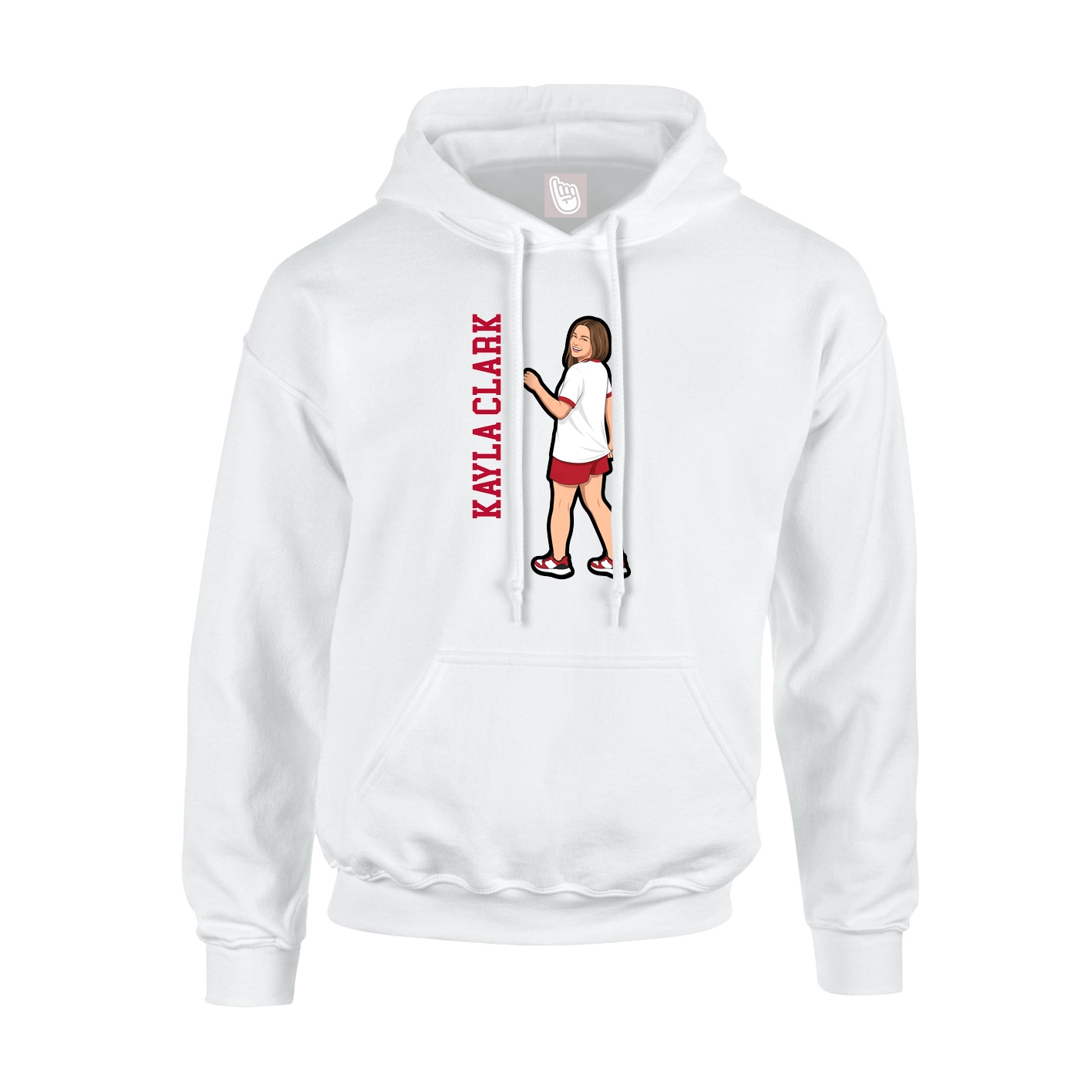 Hoodie — Name Vertical in White