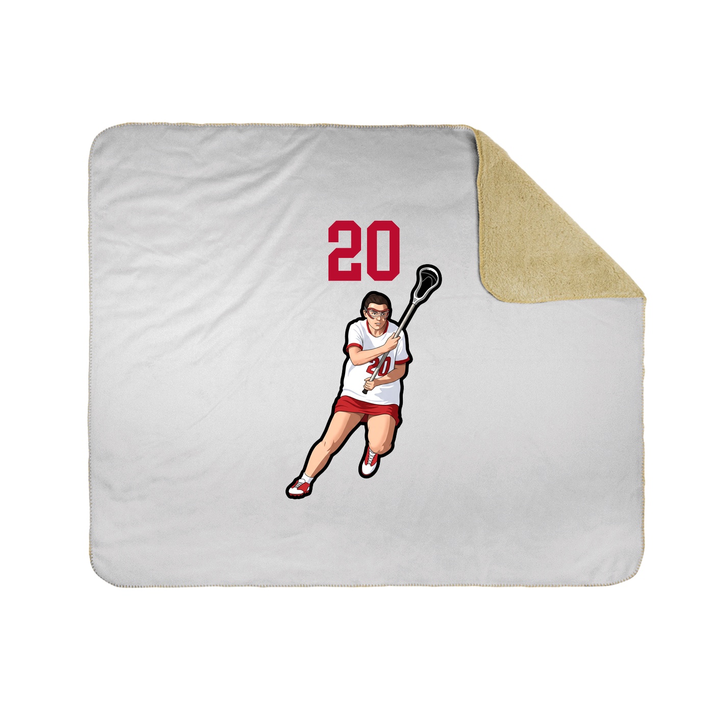 Throw Blanket — Number Top in White