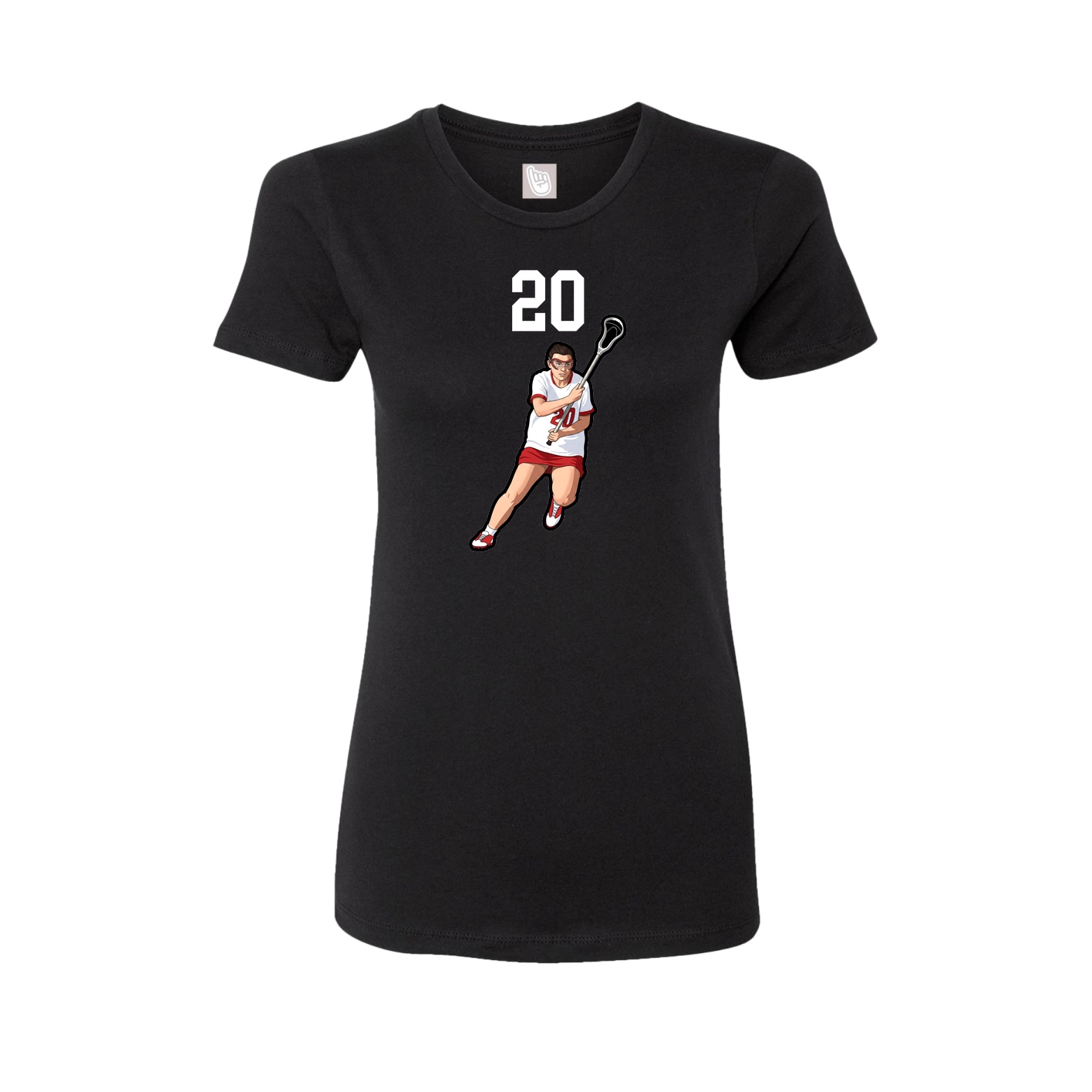 Womens Tee — Number Top in Black
