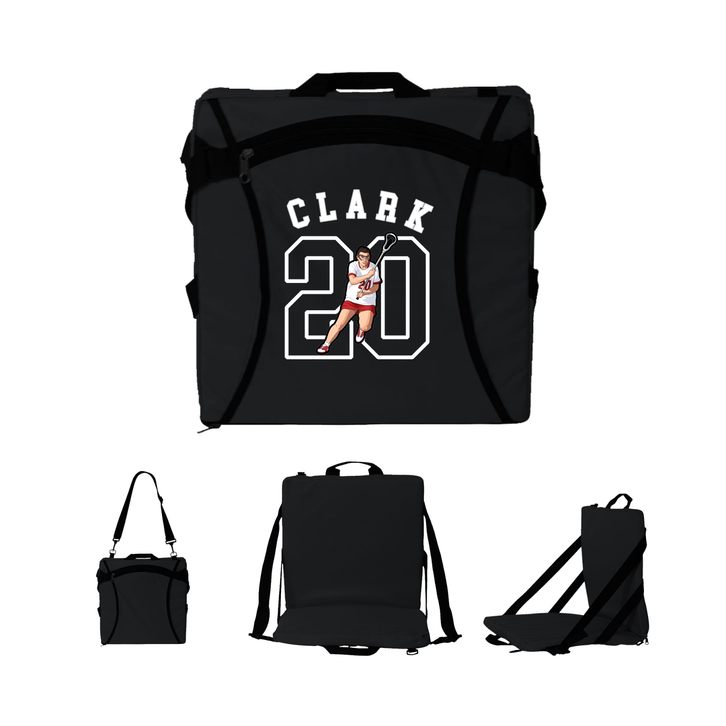 Folding Stadium Seat — Shirsey Arch in Black
