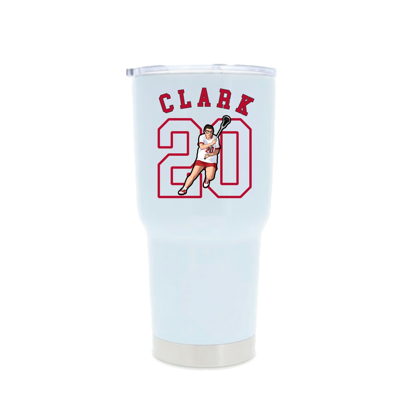 30oz Stainless Steel Tumbler — Shirsey Arch in White