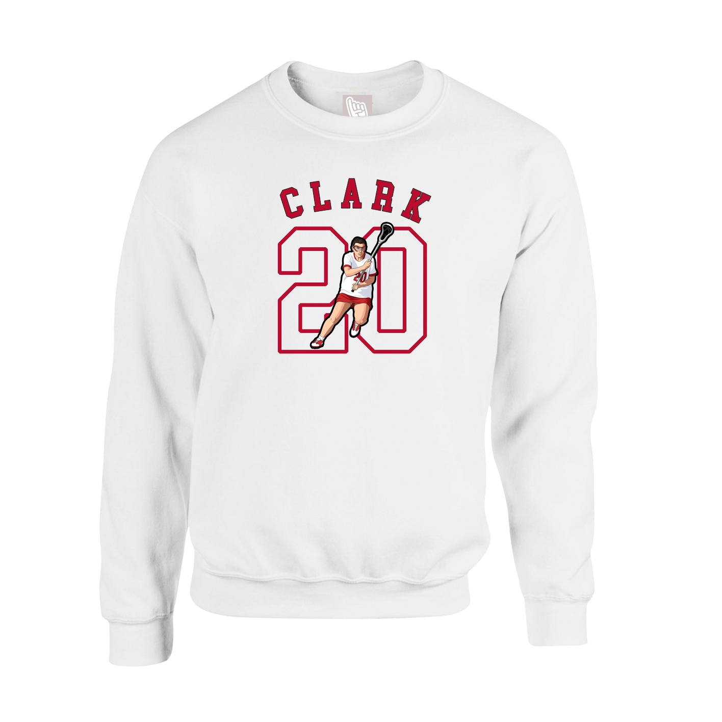 Fleece Crew — Shirsey Arch in White