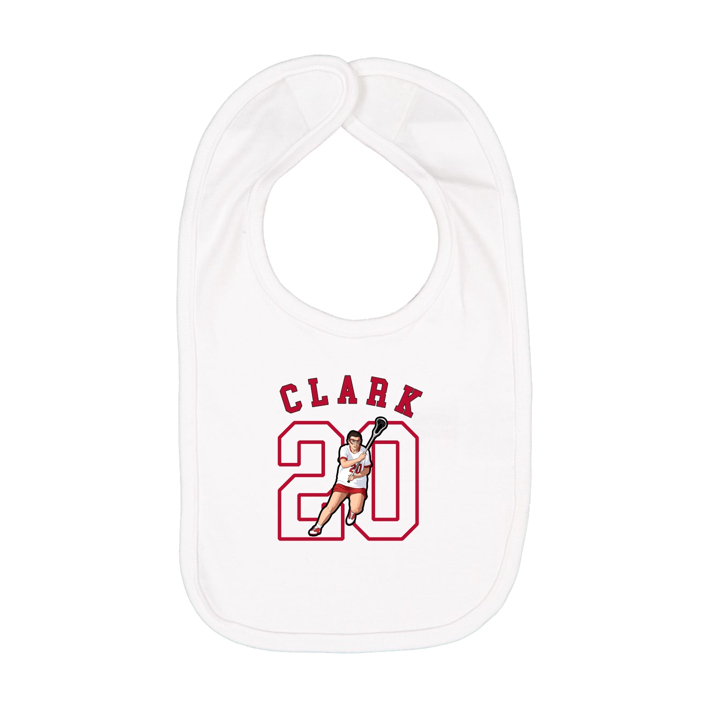 Infant Bib — Shirsey Arch in White