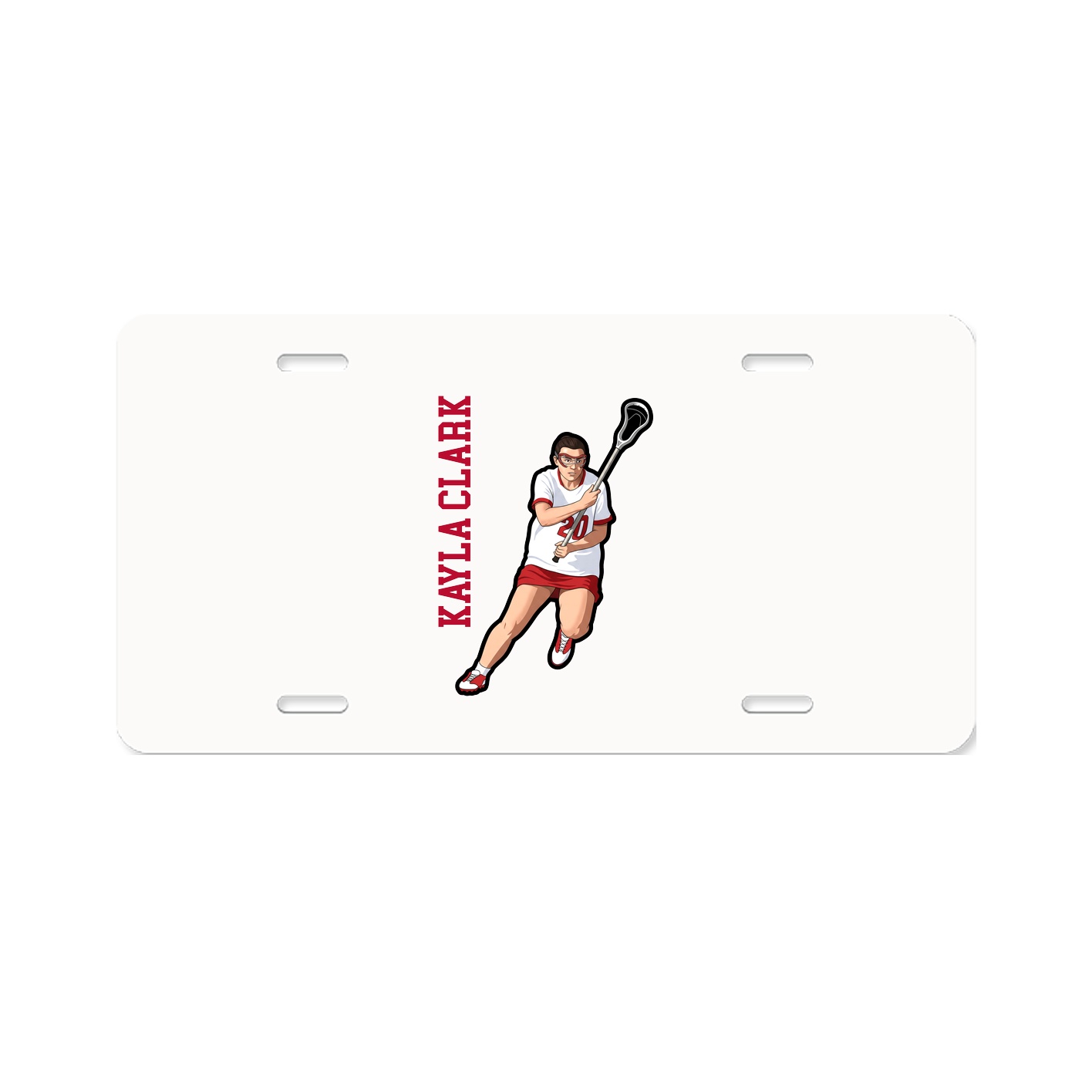 License Plate — Name Vertical in Classic