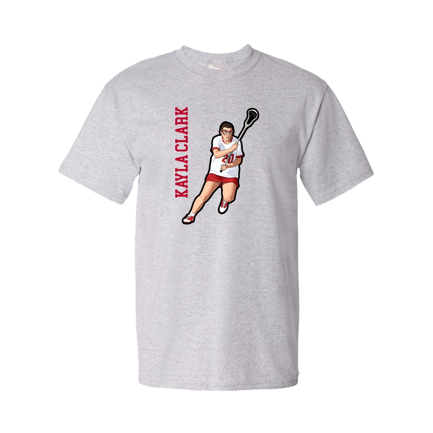 Tee — Name Vertical in Grey