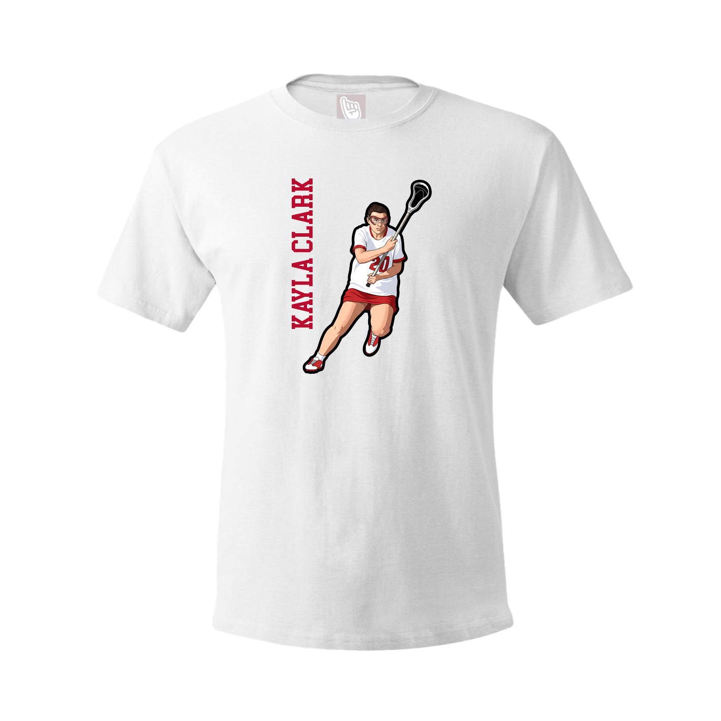 Youth Tee — Name Vertical in White